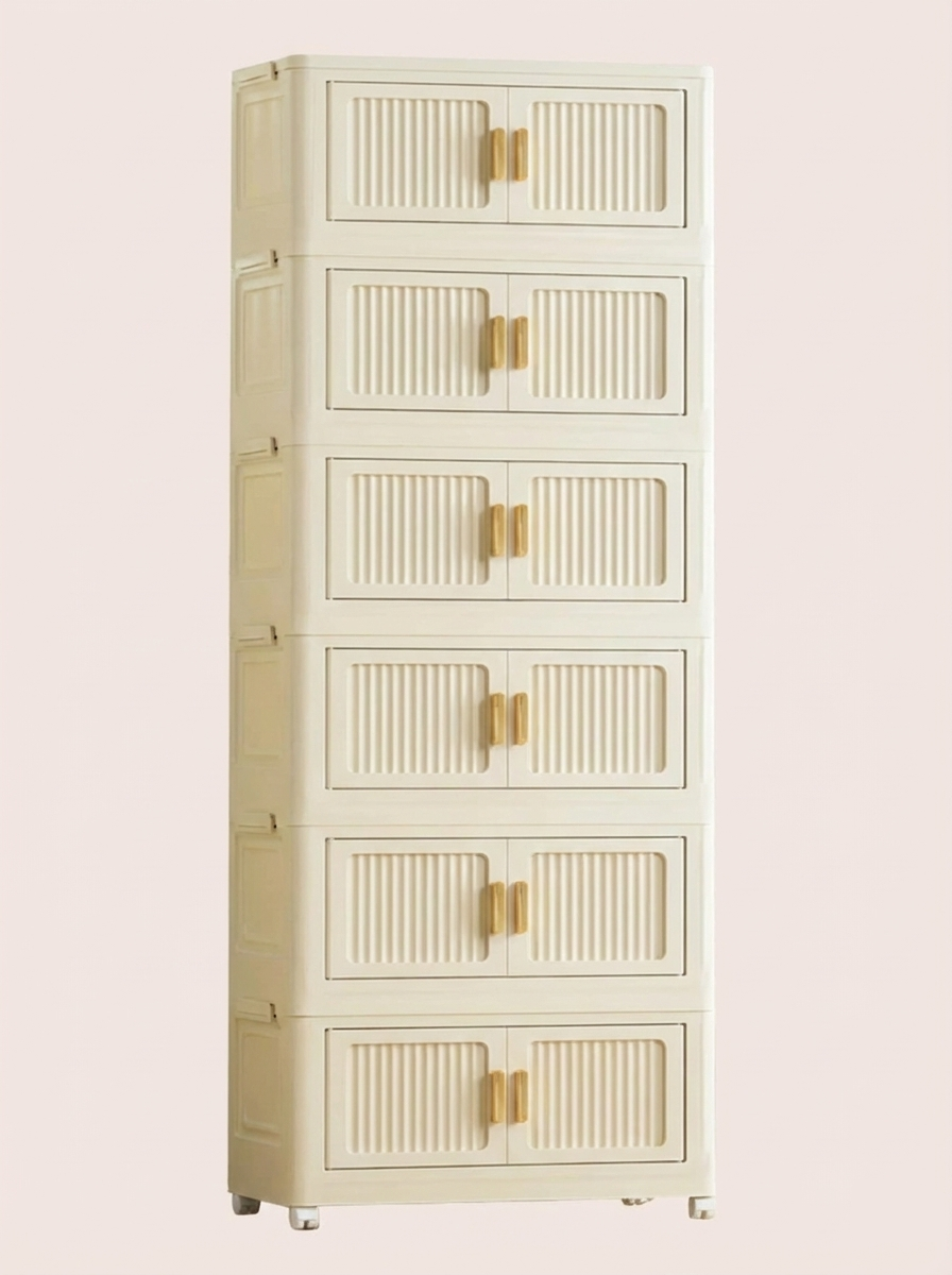2-6 Layer Foldable Rolling Storage Cabinet for Permanent Jewelry Supplies