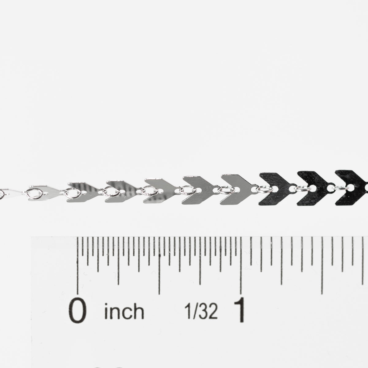 Fiona Permanent Jewelry Chain, Continuous Arrow Elements, Available in Sterling Silver