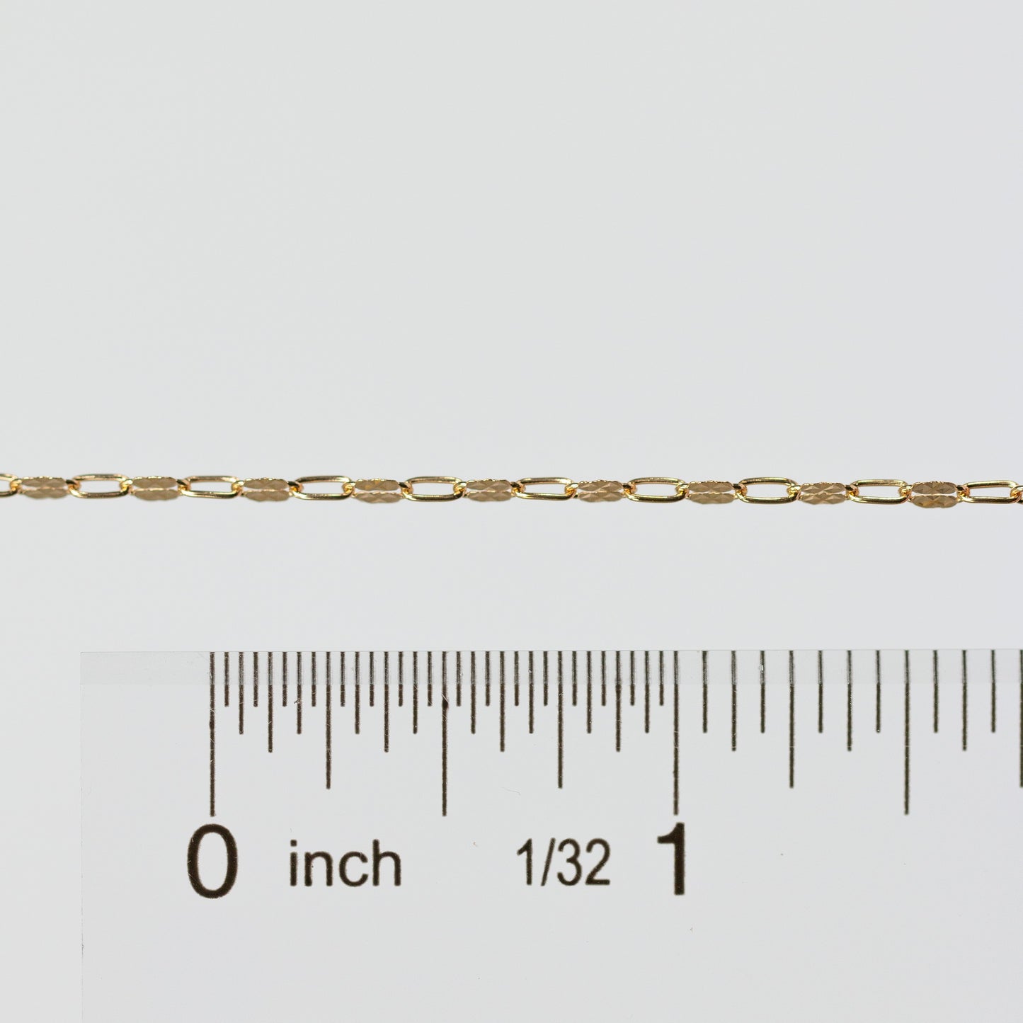 Megan Permanent Jewelry Chain, Alternating Paperclip Shiny Square Texture Links, Available in Sterling Silver and Gold Filled