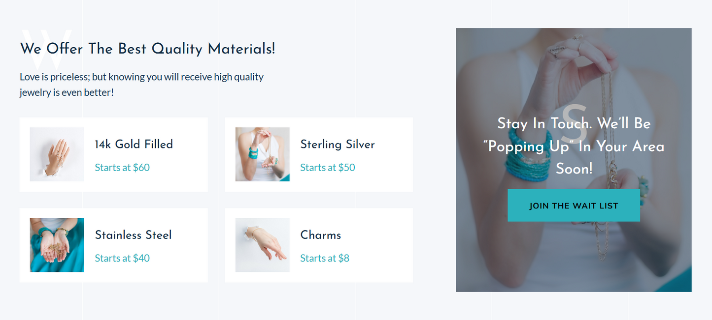 Permanent Jewelry Business Professional Website Design Service