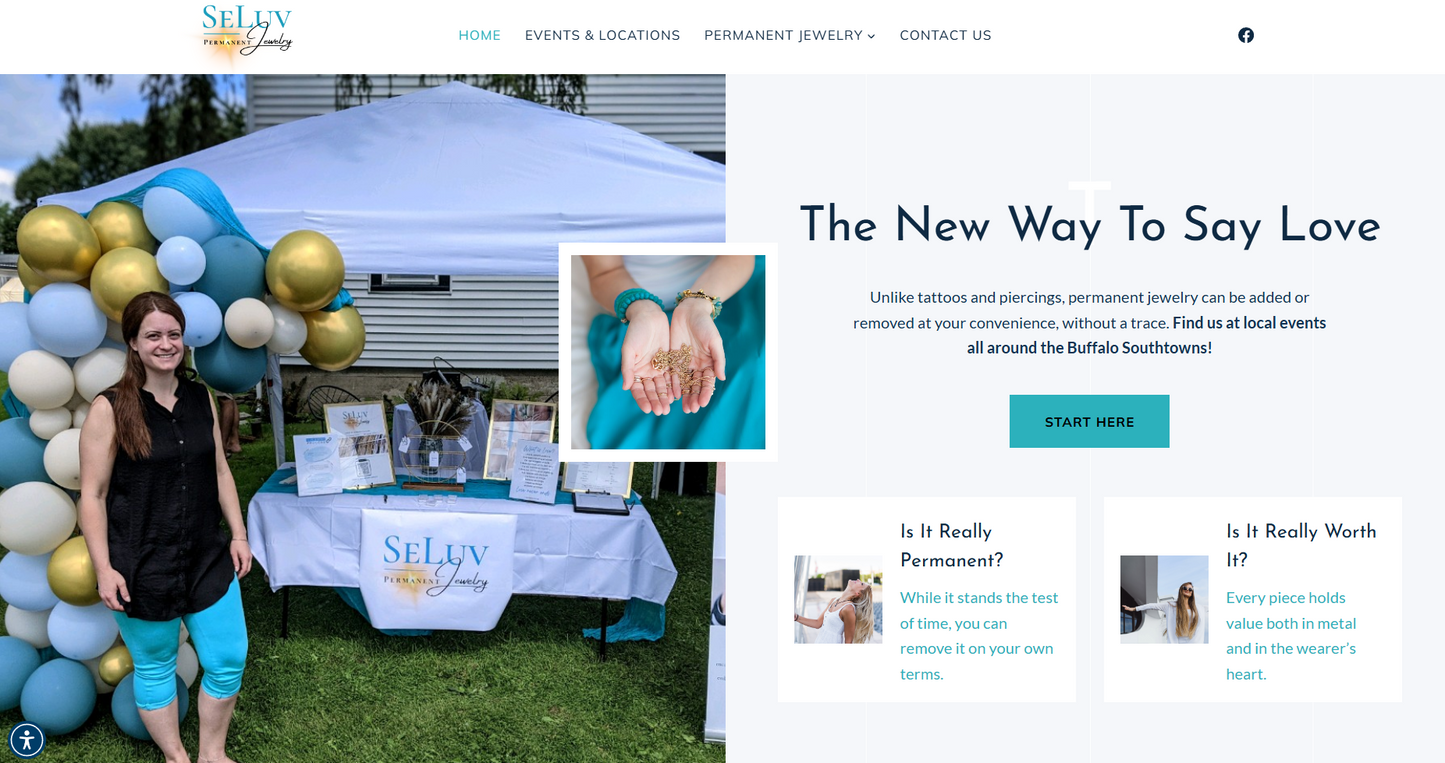 Permanent Jewelry Business Professional Website Design Service