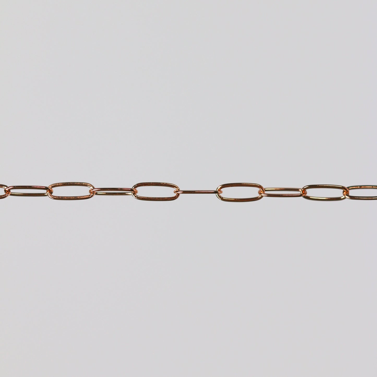 Chloe Permanent Jewelry Chain, Oval Cable Design, Flat Oval Links, Available in Gold Options and Silver
