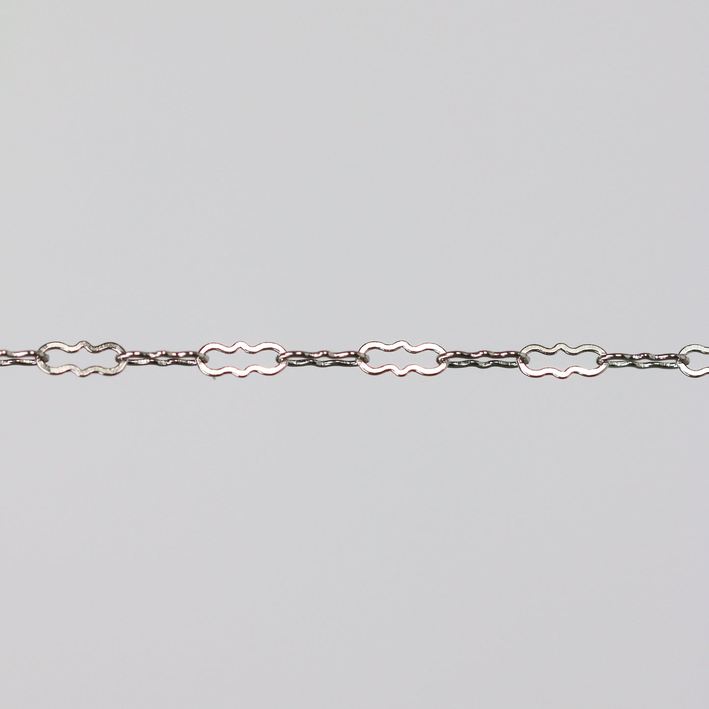 Hannah Permanent Jewelry Chain, Crinkled Paperclip Design and Links, Available in Gold Options and Silver