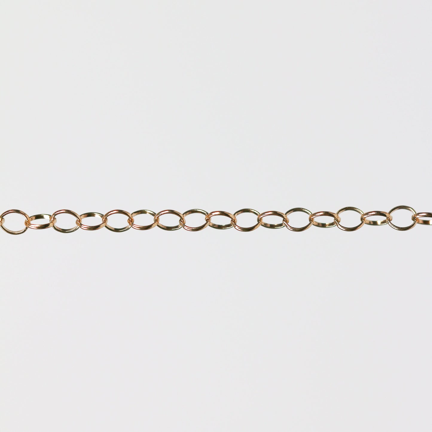 Lucy Permanent Jewelry Chain, Belcher Design, Round Links, Available in Gold Options and Silver