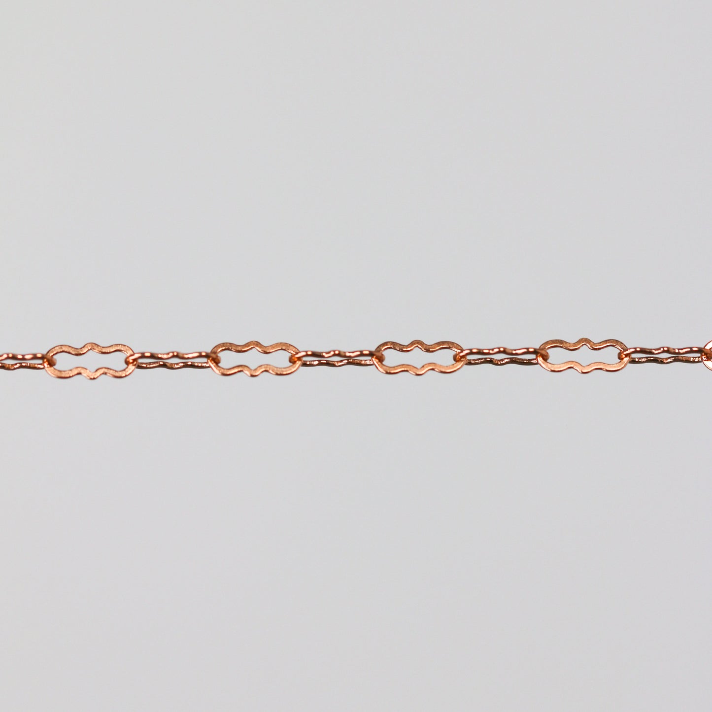 Hannah Permanent Jewelry Chain, Crinkled Paperclip Design and Links, Available in Gold Options and Silver