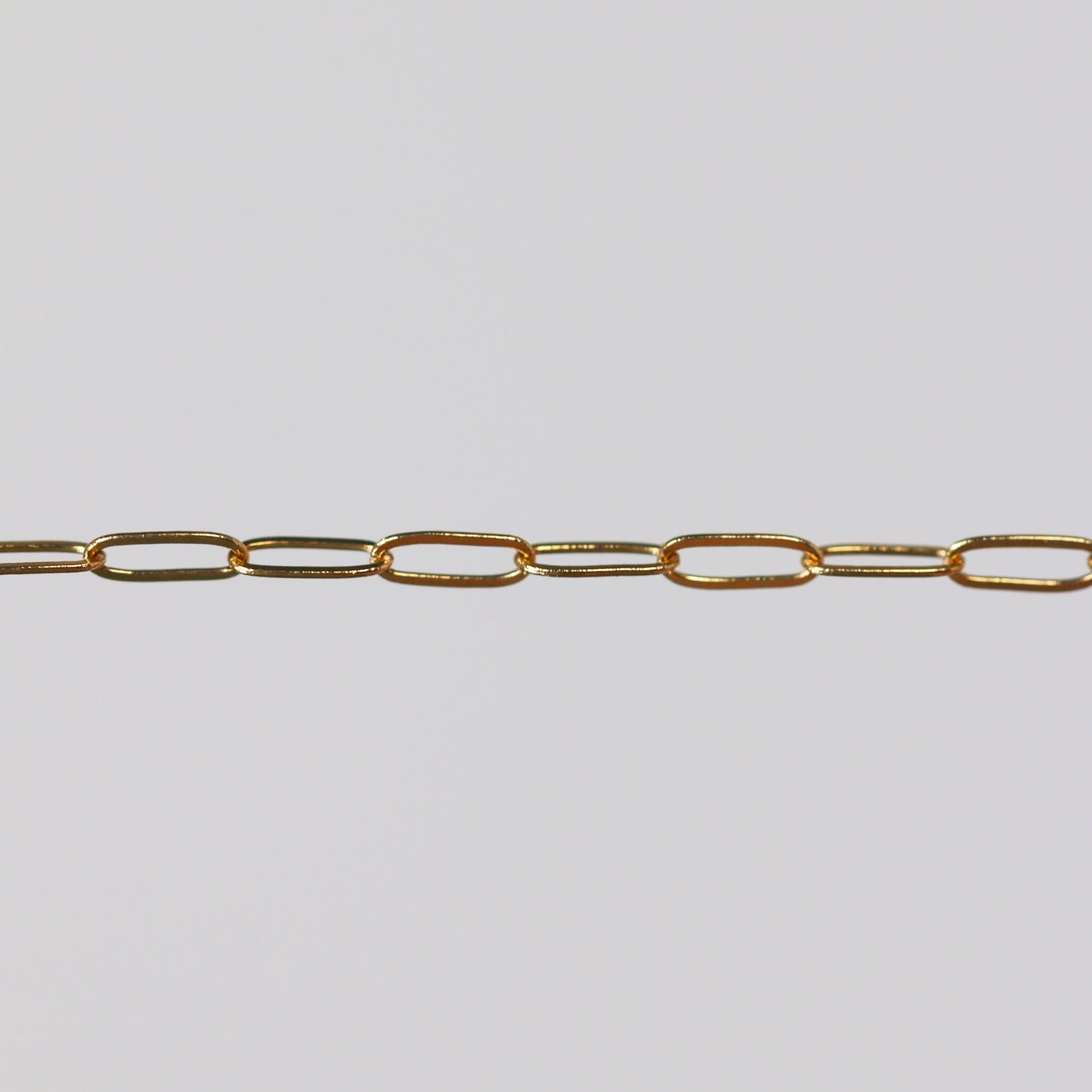 Chloe Permanent Jewelry Chain, Oval Cable Design, Flat Oval Links, Available in Gold Options and Silver