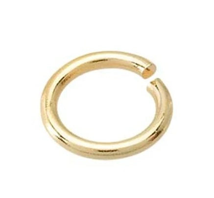 Yellow Gold Jump Rings 14K Solid Gold (10-Pack) or 14/20 Gold Filled (100-Pack)
