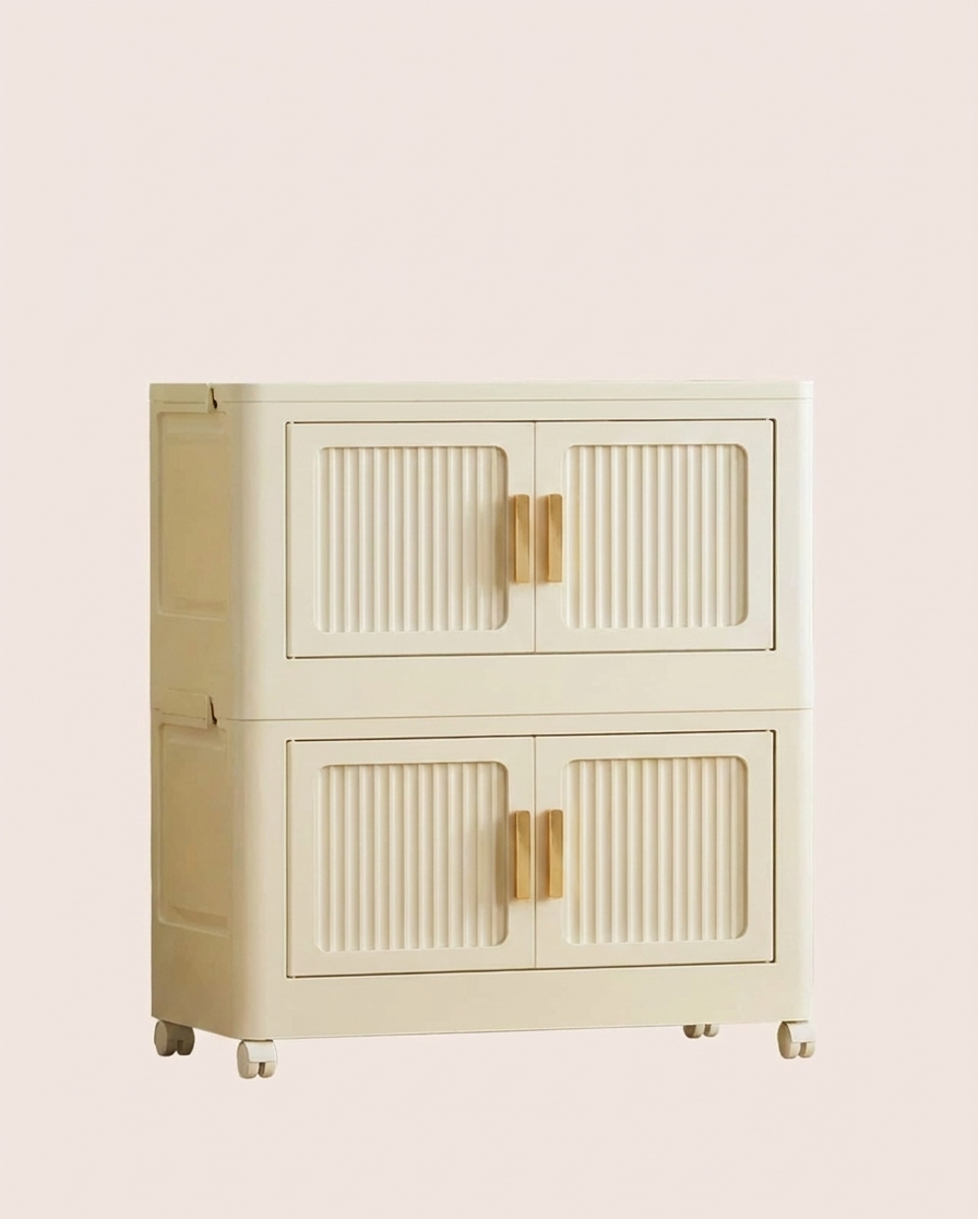 2-6 Layer Foldable Rolling Storage Cabinet for Permanent Jewelry Supplies