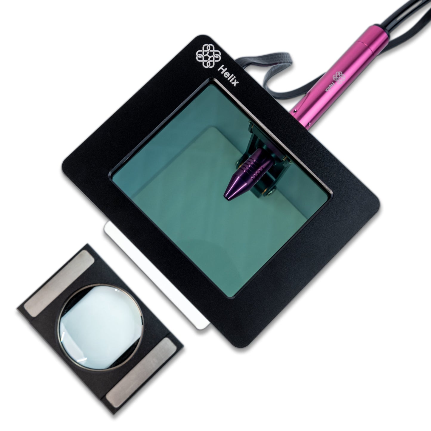 Foldable Auto Darkening Screen with Magnification for Permanent Jewelry