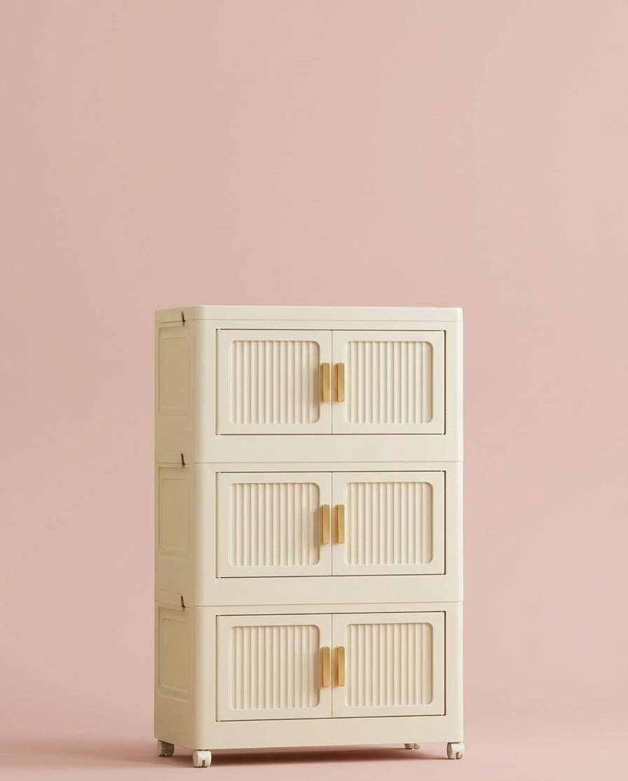 2-6 Layer Foldable Rolling Storage Cabinet for Permanent Jewelry Supplies
