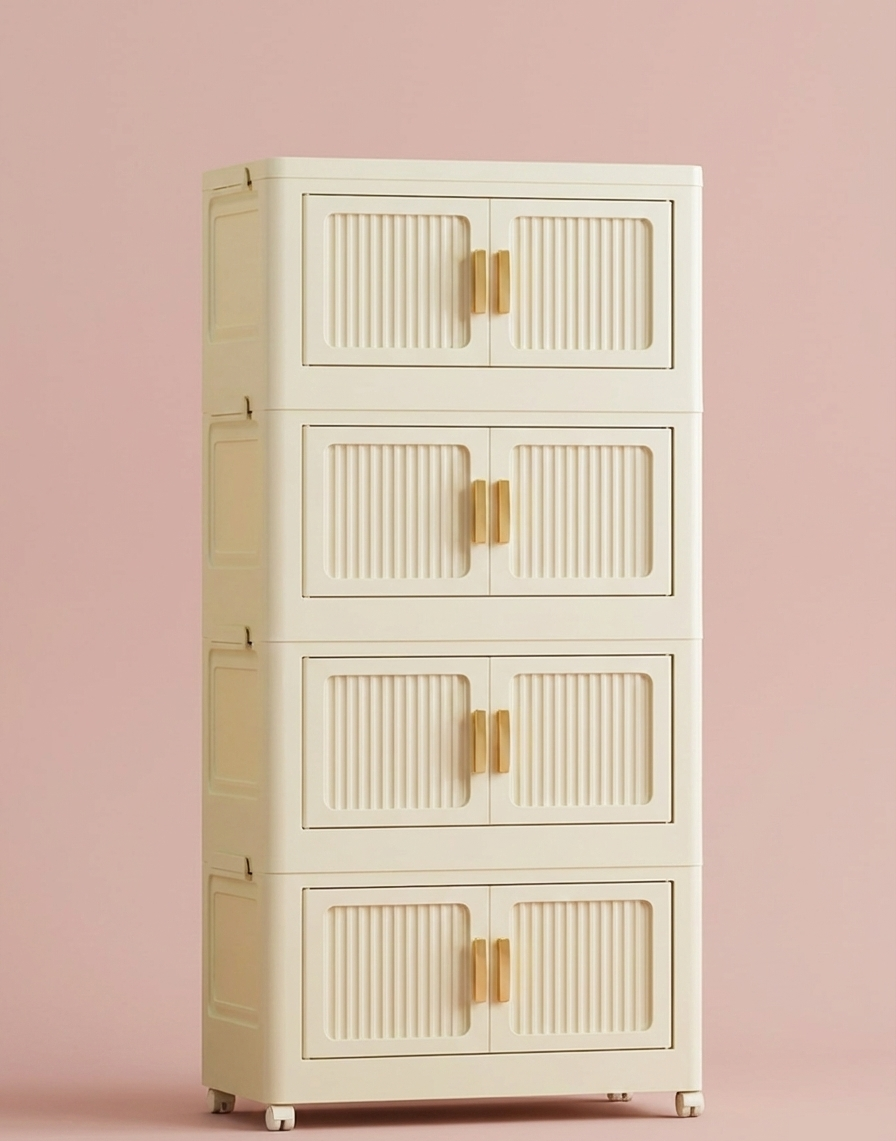 2-6 Layer Foldable Rolling Storage Cabinet for Permanent Jewelry Supplies