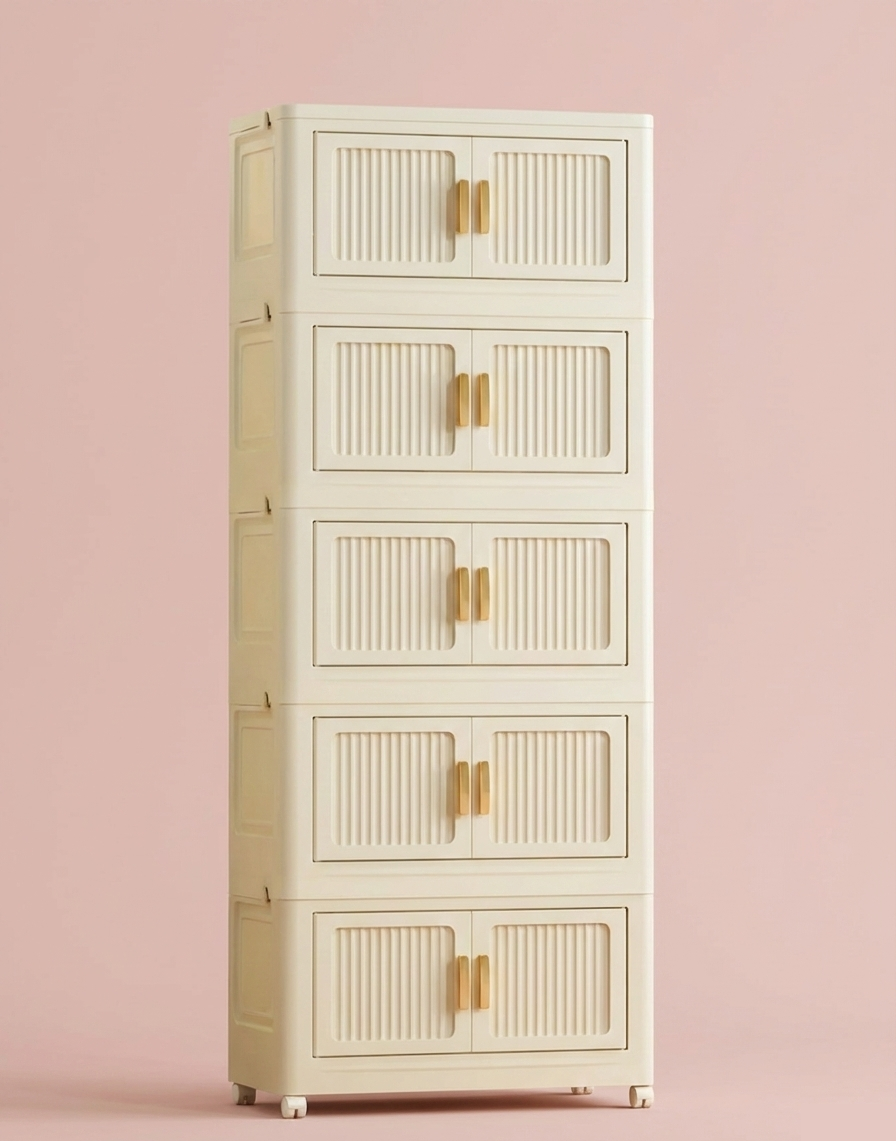 2-6 Layer Foldable Rolling Storage Cabinet for Permanent Jewelry Supplies