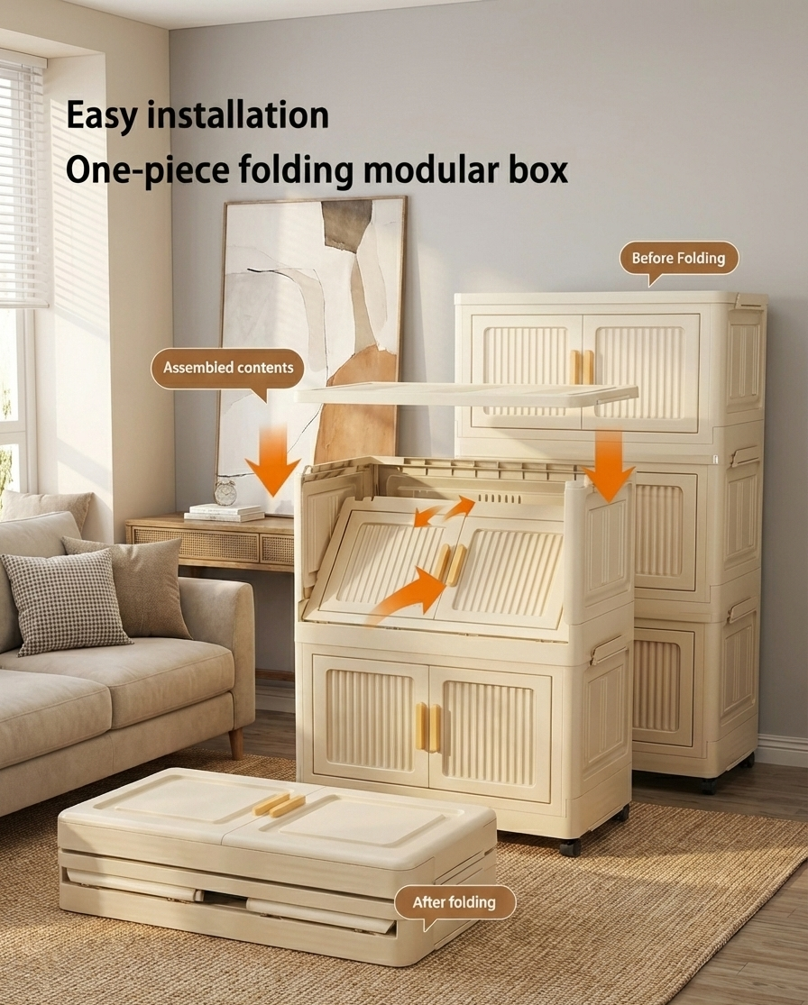 2-6 Layer Foldable Rolling Storage Cabinet for Permanent Jewelry Supplies