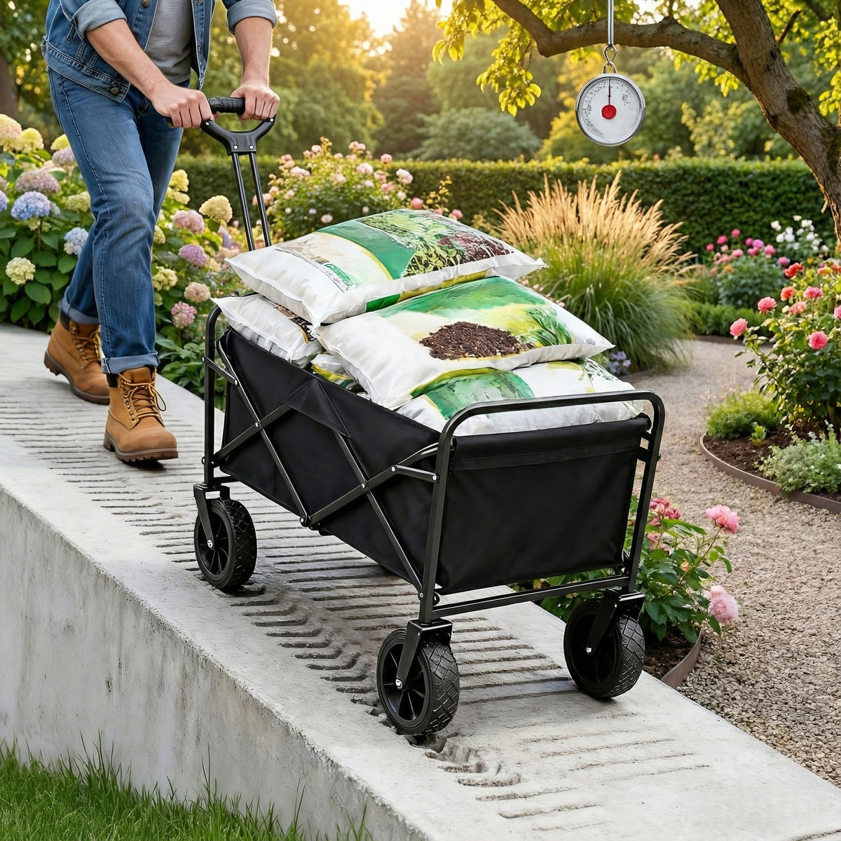 Heavy-Duty Folding Wagon for Permanent Jewelry Vendors
