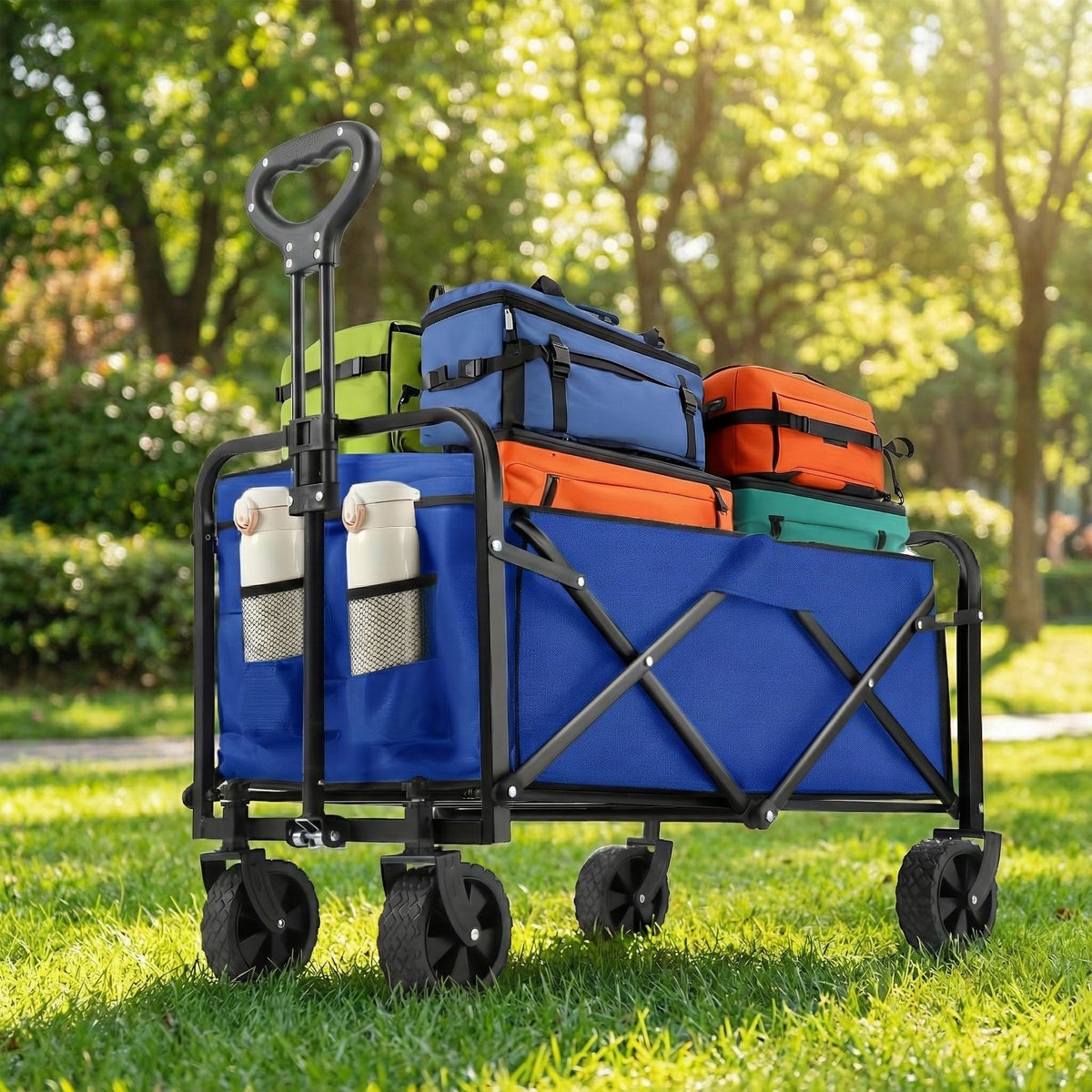 Heavy-Duty Folding Wagon for Permanent Jewelry Vendors
