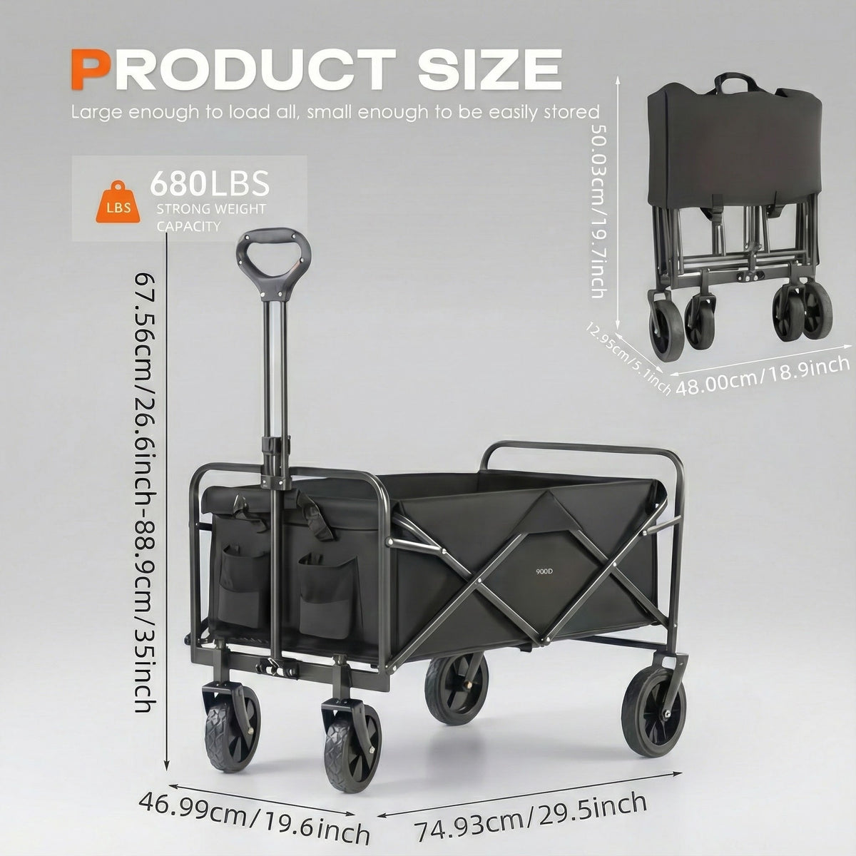 Heavy-Duty Folding Wagon for Permanent Jewelry Vendors