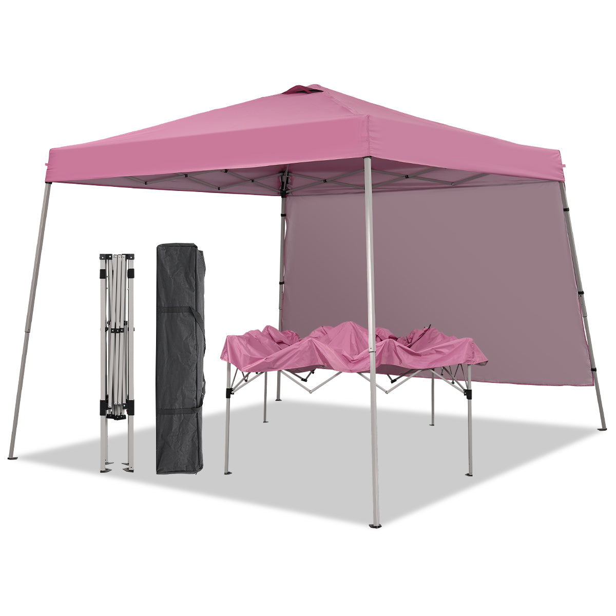 8ft x10ft Permanent Jewelry Pop Up Canopy Tent, Portable for Events With 1/2 SideWall
