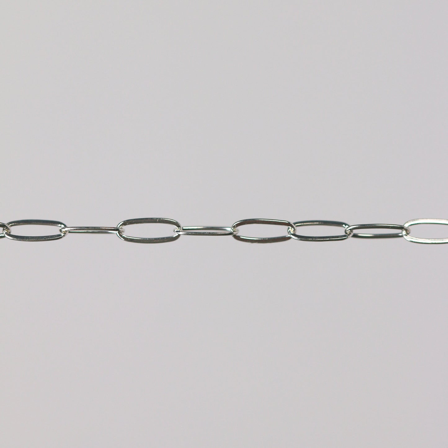 Chloe Permanent Jewelry Chain, Oval Cable Design, Flat Oval Links, Available in Gold Options and Silver