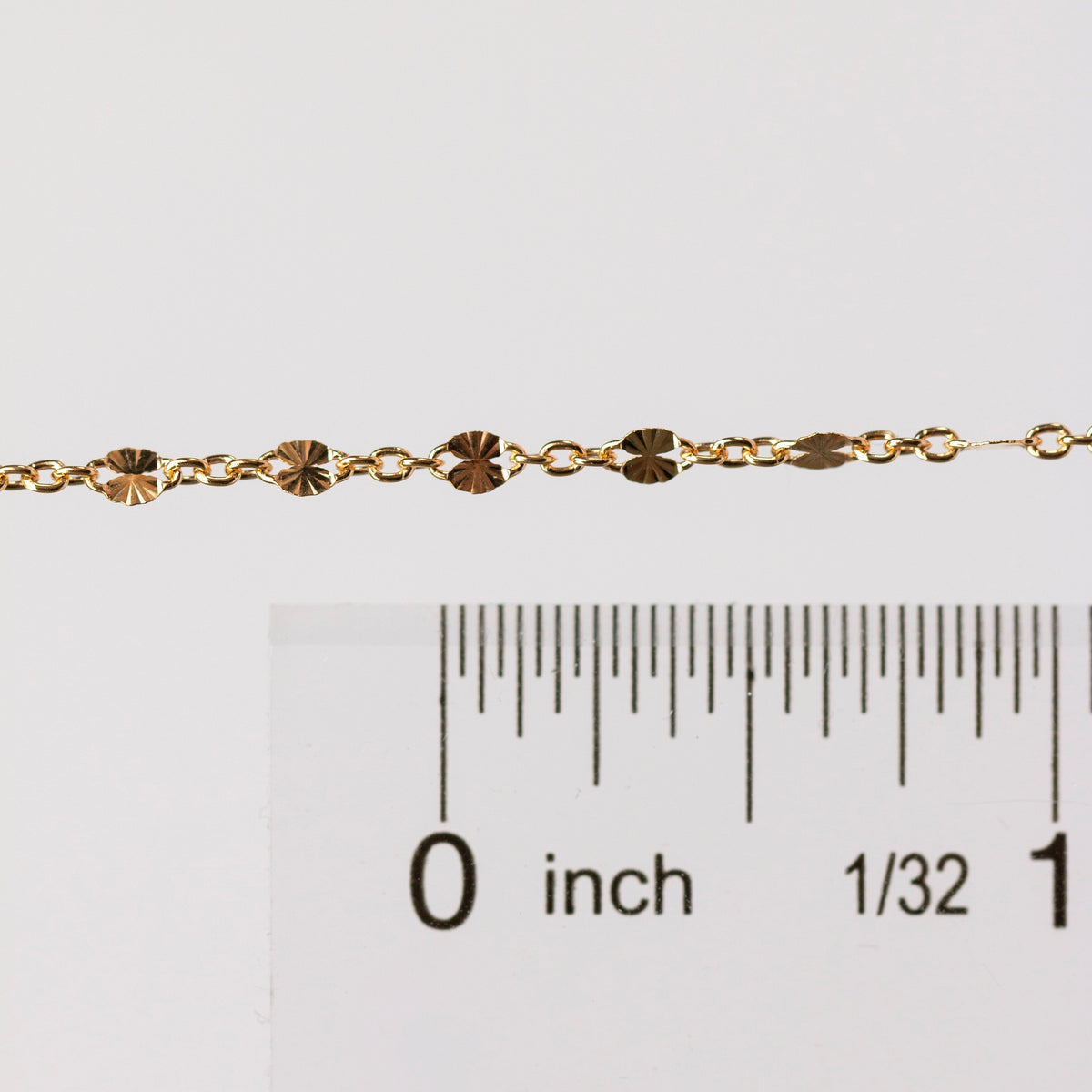 Brielle Permanent Jewelry Chain, Starburst Design, Figaro Chain, Available in Gold Options and Sterling Silver