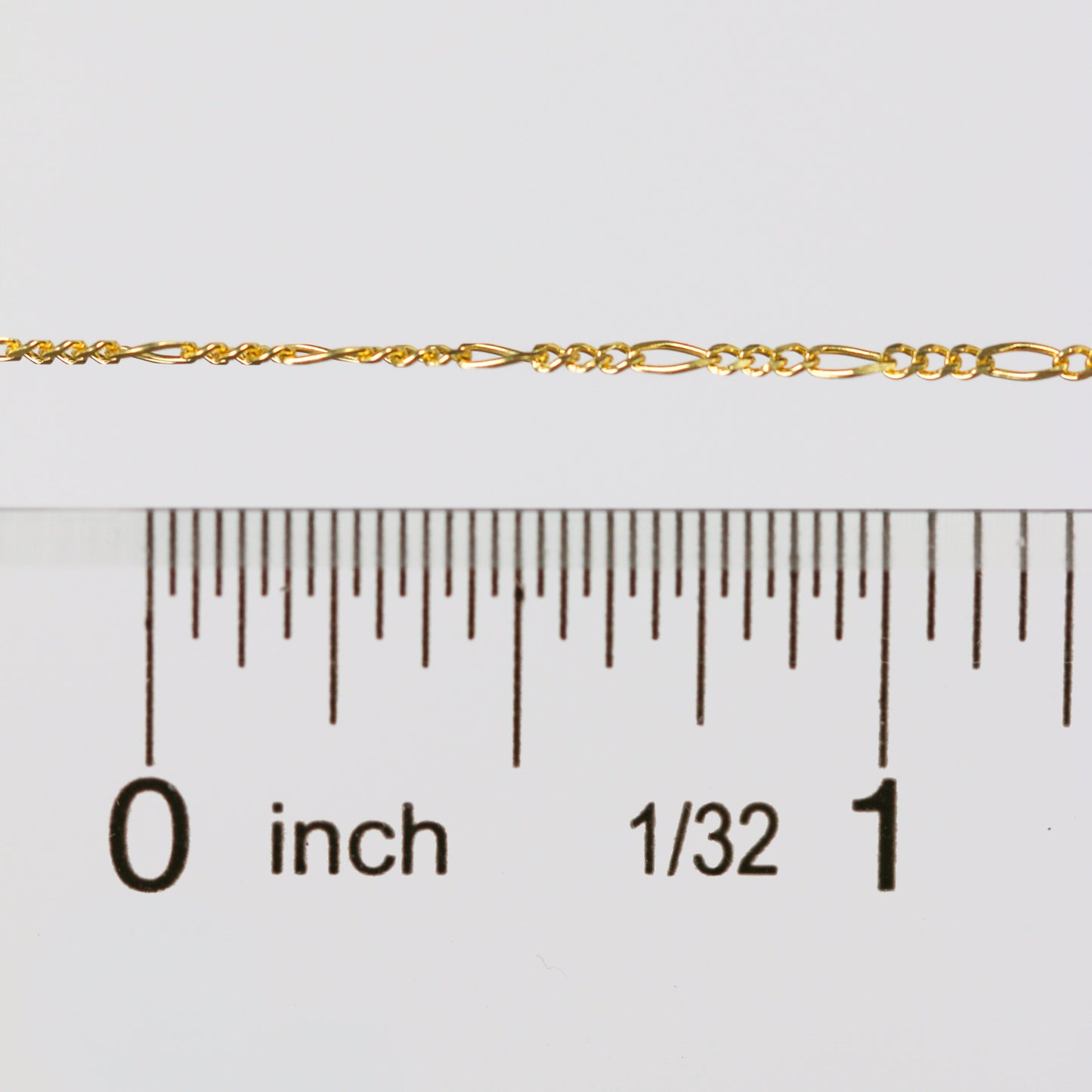 Charlie Permanent Jewelry Chain, Figaro Design, Lie Flat Links, Available in Gold Options and Sterling Silver