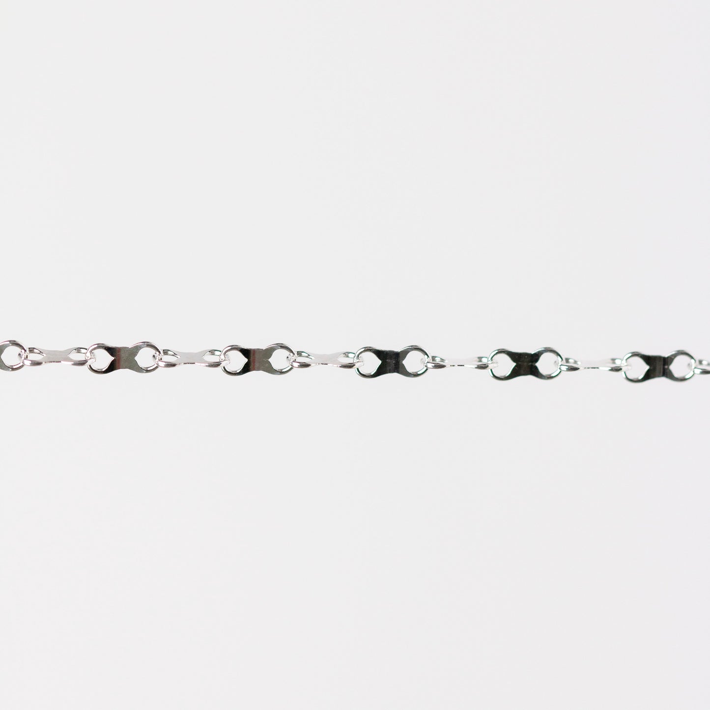 Ivy Permanent Jewelry Chain, Infinity Flat Concave Links, Available in Gold-Filled and Silver
