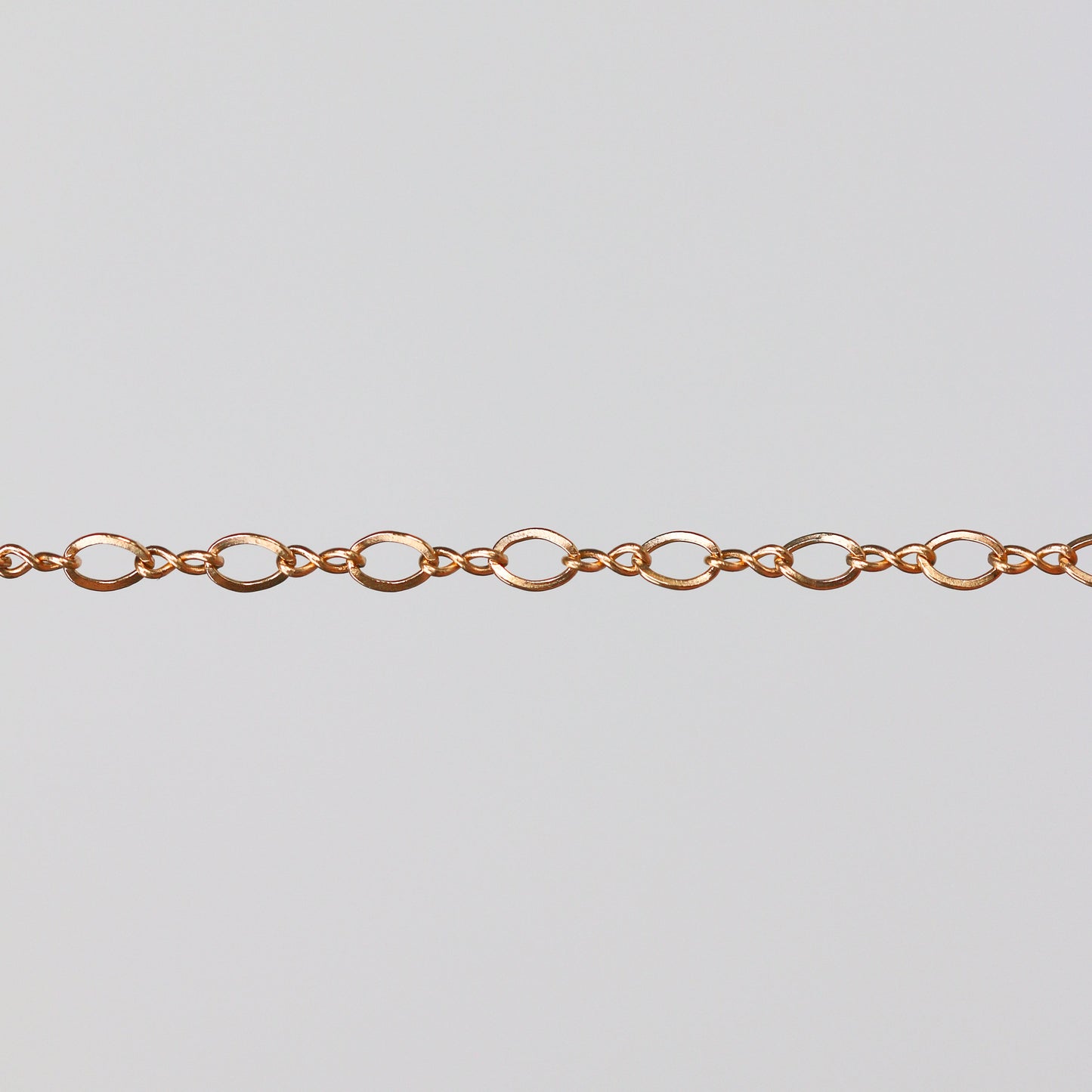 Grace Permanent Jewelry Chain, Figure 8 Design, Figure 8 Links, Available in Gold Options and Silver