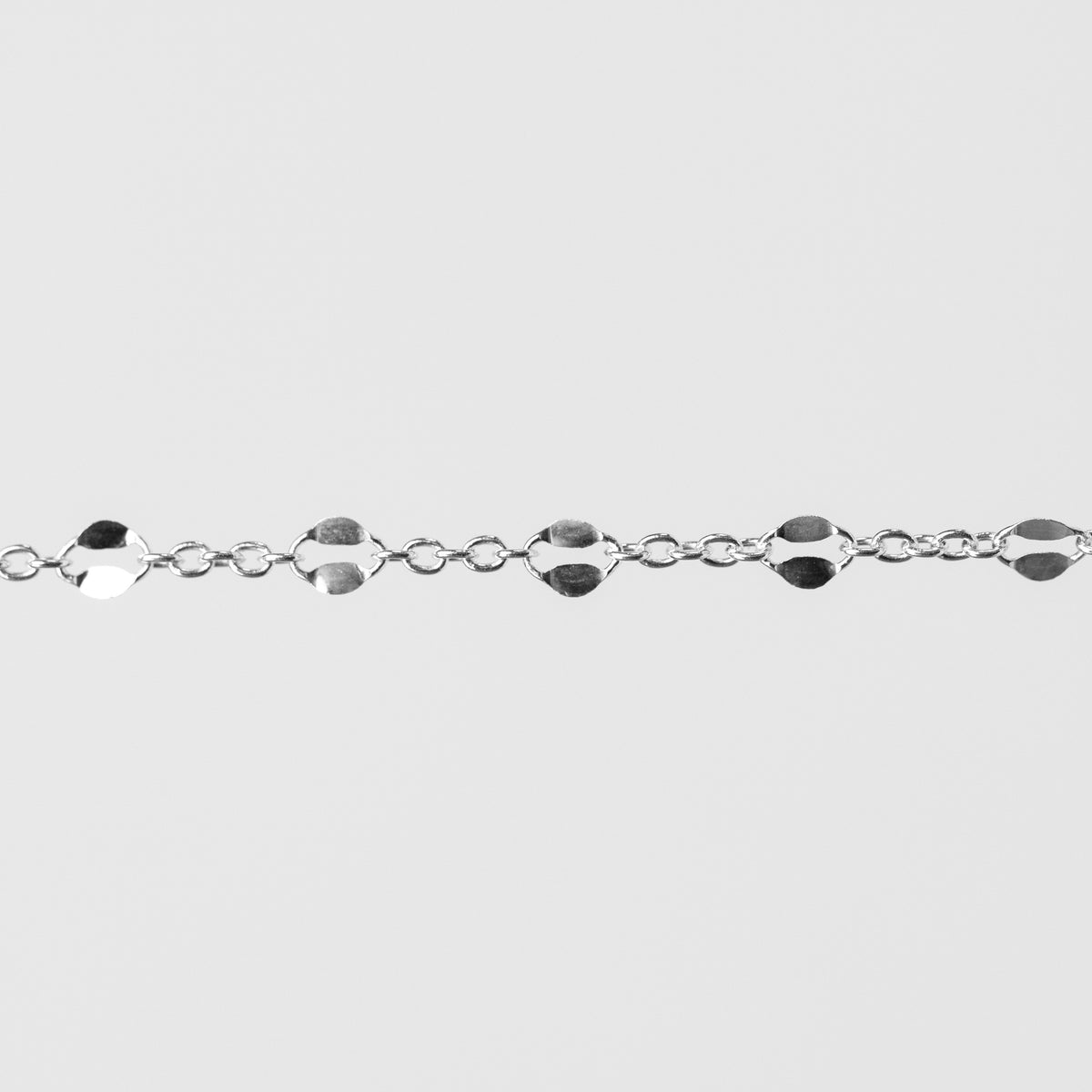 Julie Permanent Jewelry Chain, Figaro Design, Round and Hammered Oval Links, Available in Gold Filled and Silver