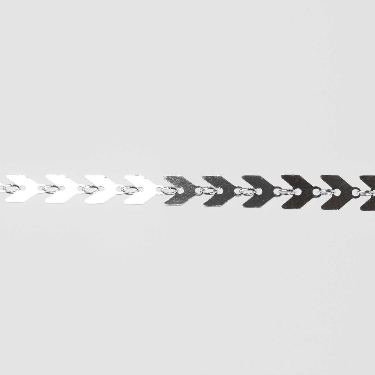 Fiona Permanent Jewelry Chain, Continuous Arrow Elements, Available in Sterling Silver
