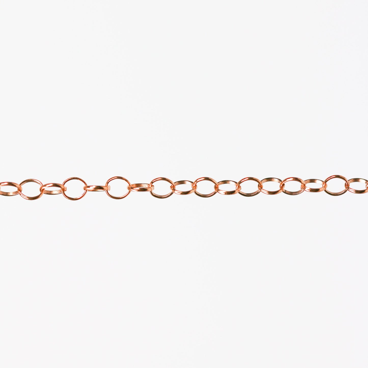 Lucy Permanent Jewelry Chain, Belcher Design, Round Links, Available in Gold Options and Silver
