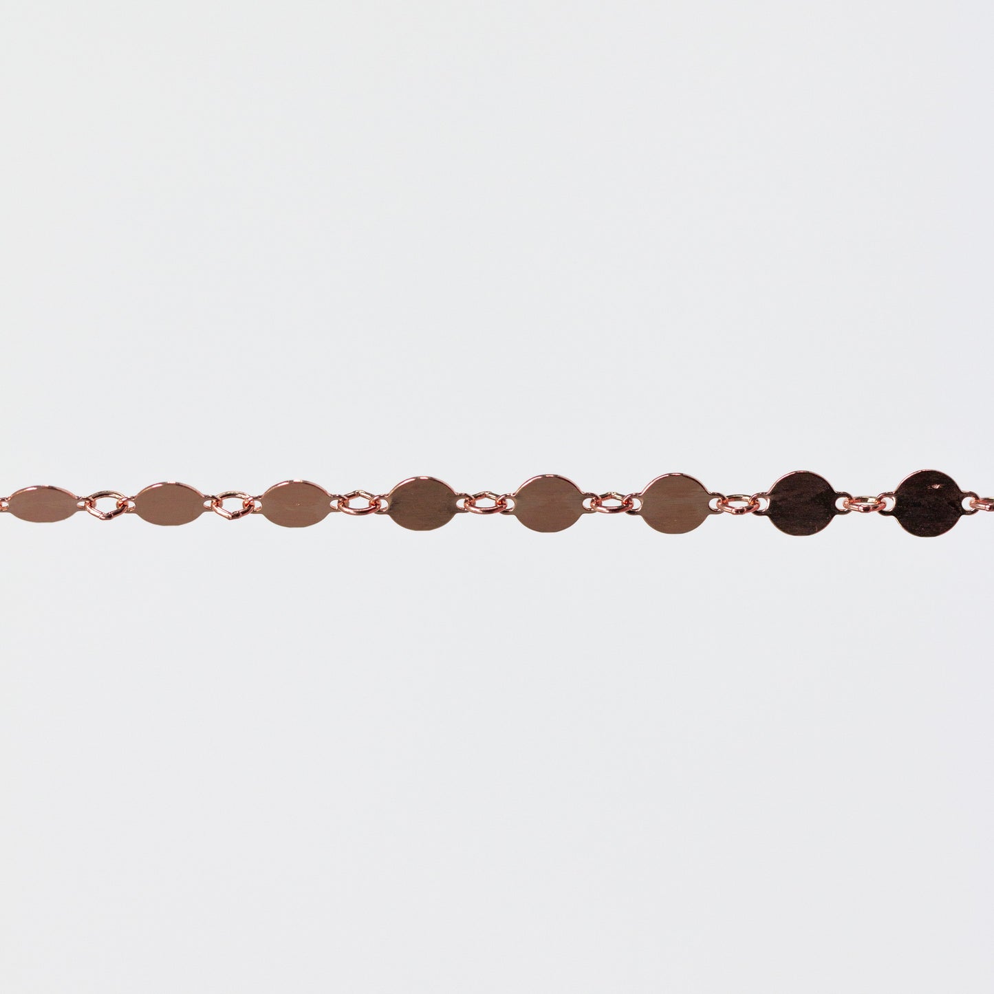 Rachel Permanent Jewelry Chain, Continuous Disk Design, Available in Silver and Gold-Filled Options