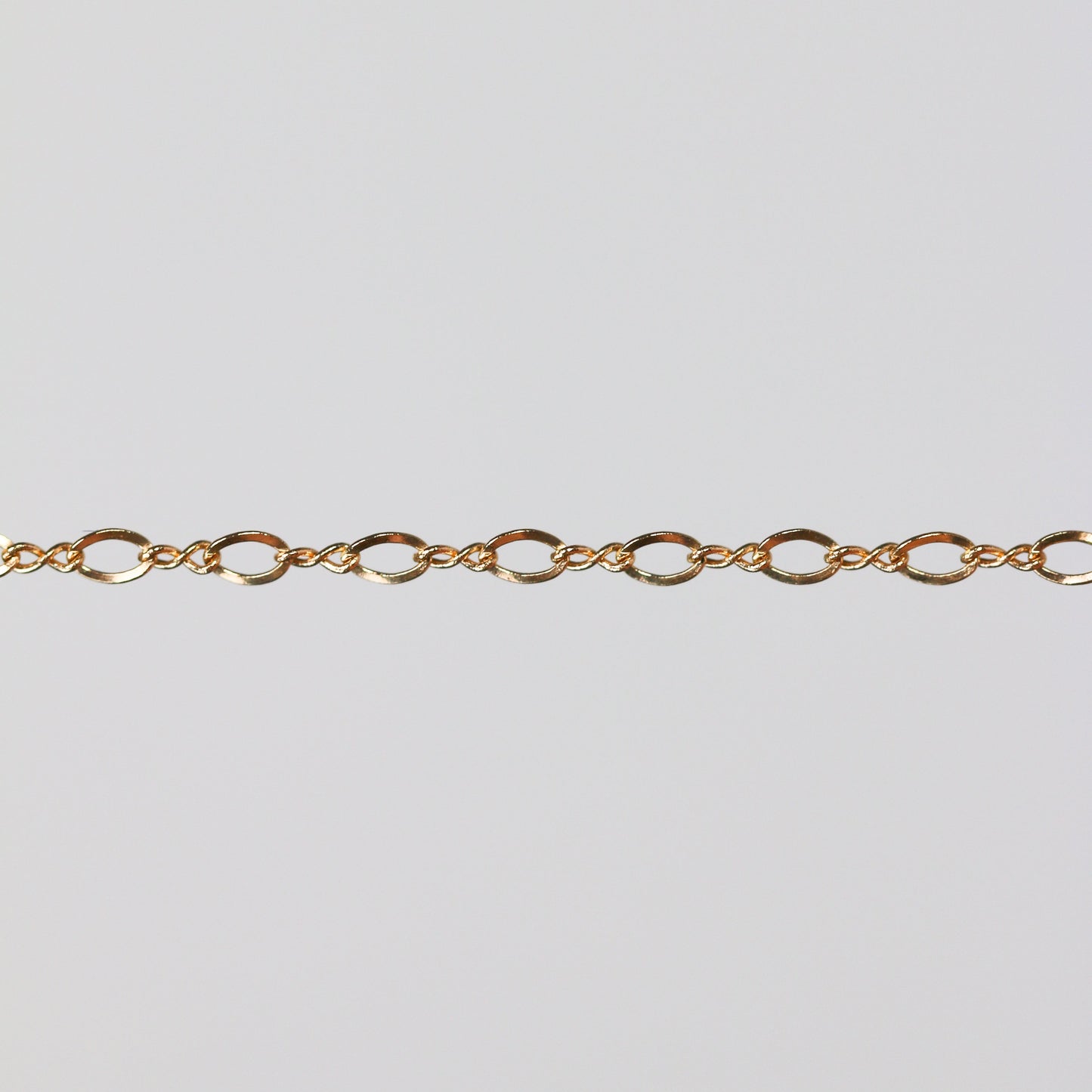 Grace Permanent Jewelry Chain, Figure 8 Design, Figure 8 Links, Available in Gold Options and Silver
