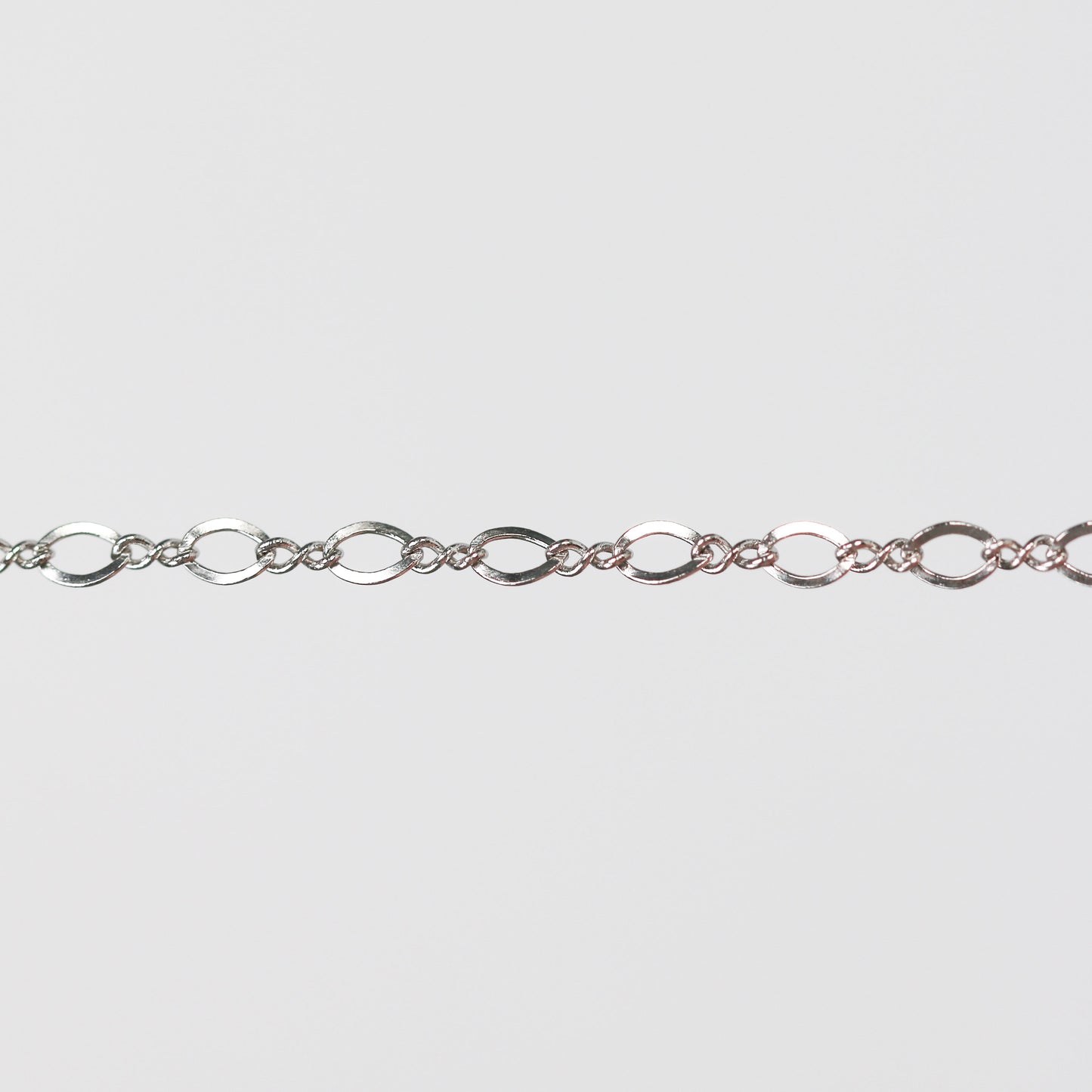 Grace Permanent Jewelry Chain, Figure 8 Design, Figure 8 Links, Available in Gold Options and Silver