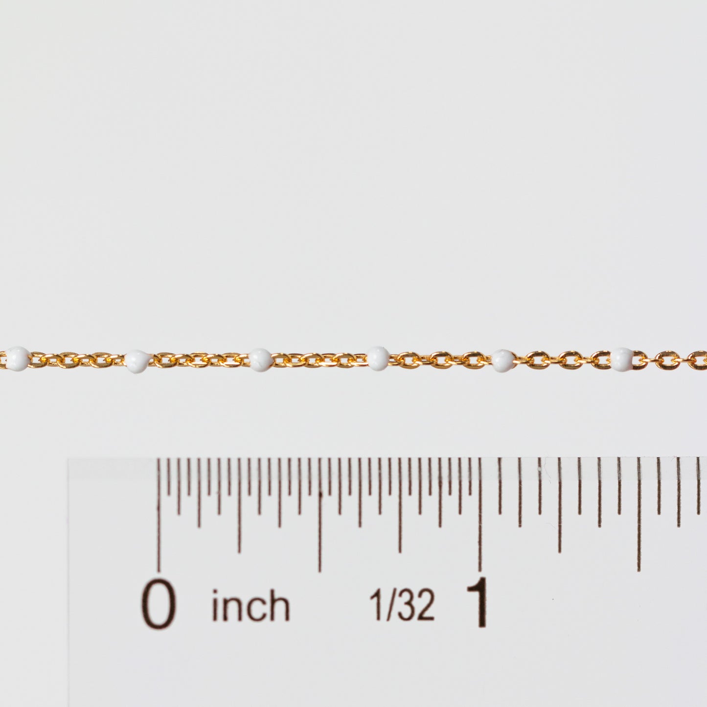 Hazel Permanent Jewelry Chain, DC Cable with Enamel Beads, Available in Silver and Gold Options