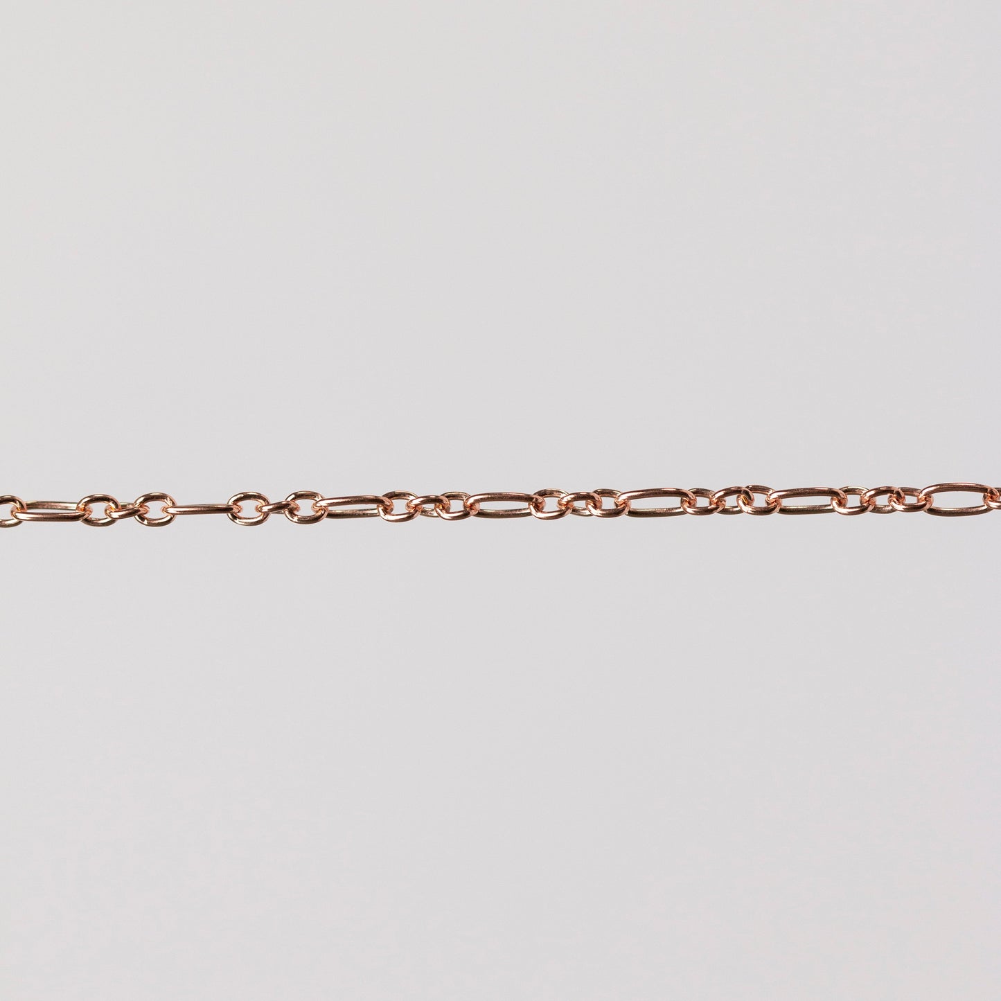 Iris Permanent Jewelry Chain, Figaro Design, Round and Oval Links, Available in Gold Filled and Silver