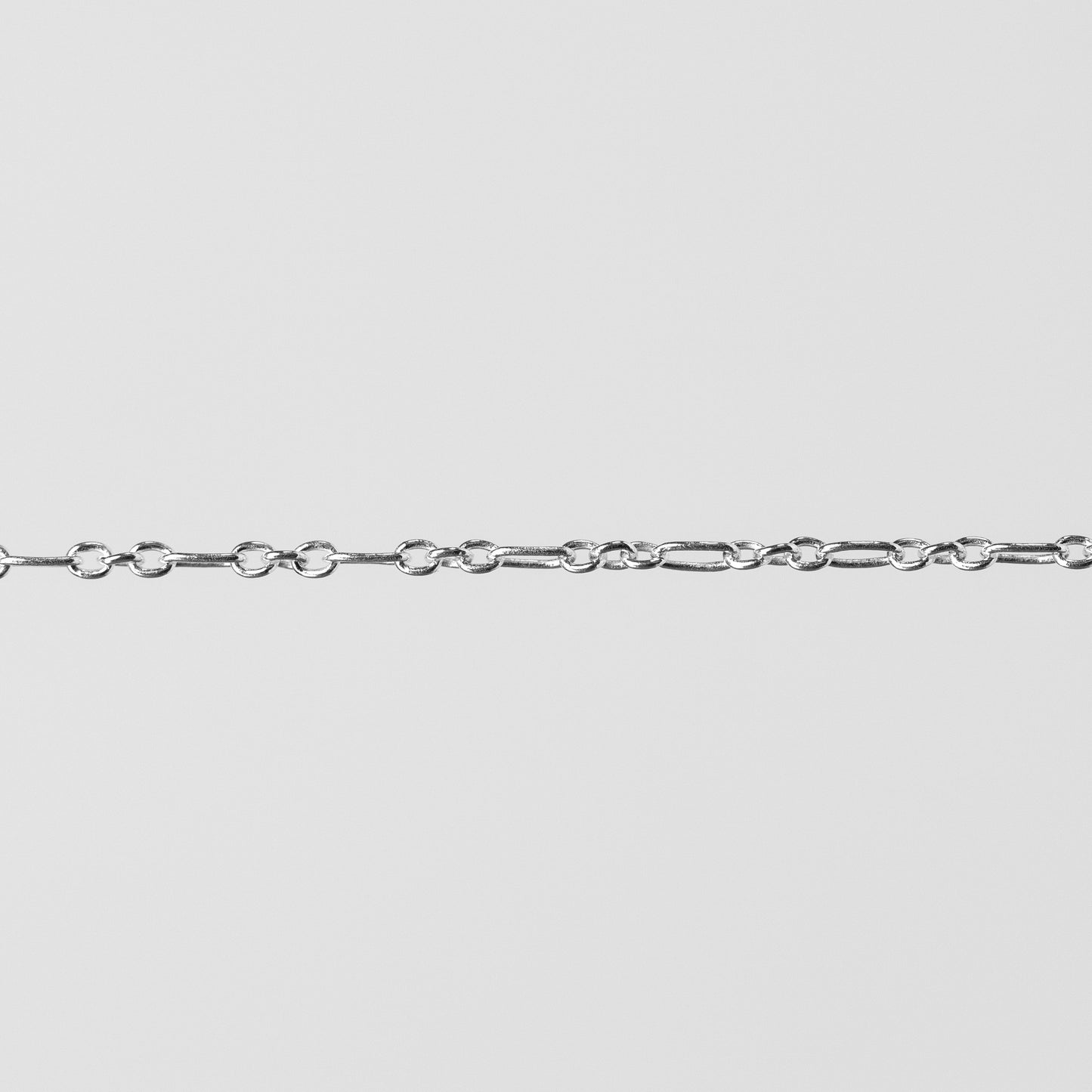 Iris Permanent Jewelry Chain, Figaro Design, Round and Oval Links, Available in Gold Filled and Silver