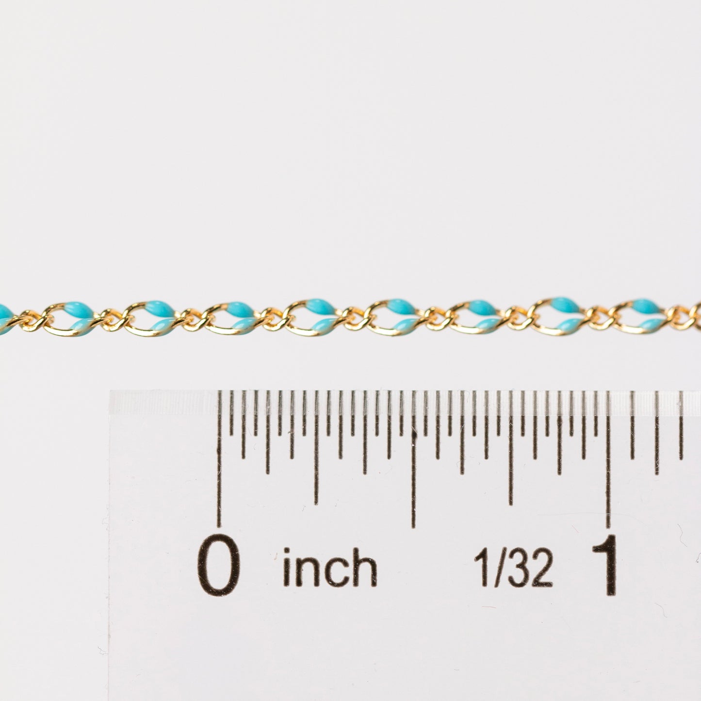 Jasmine Permanent Jewelry Chain, Figaro Design with Enamel Beads, Available in Silver and Gold Options