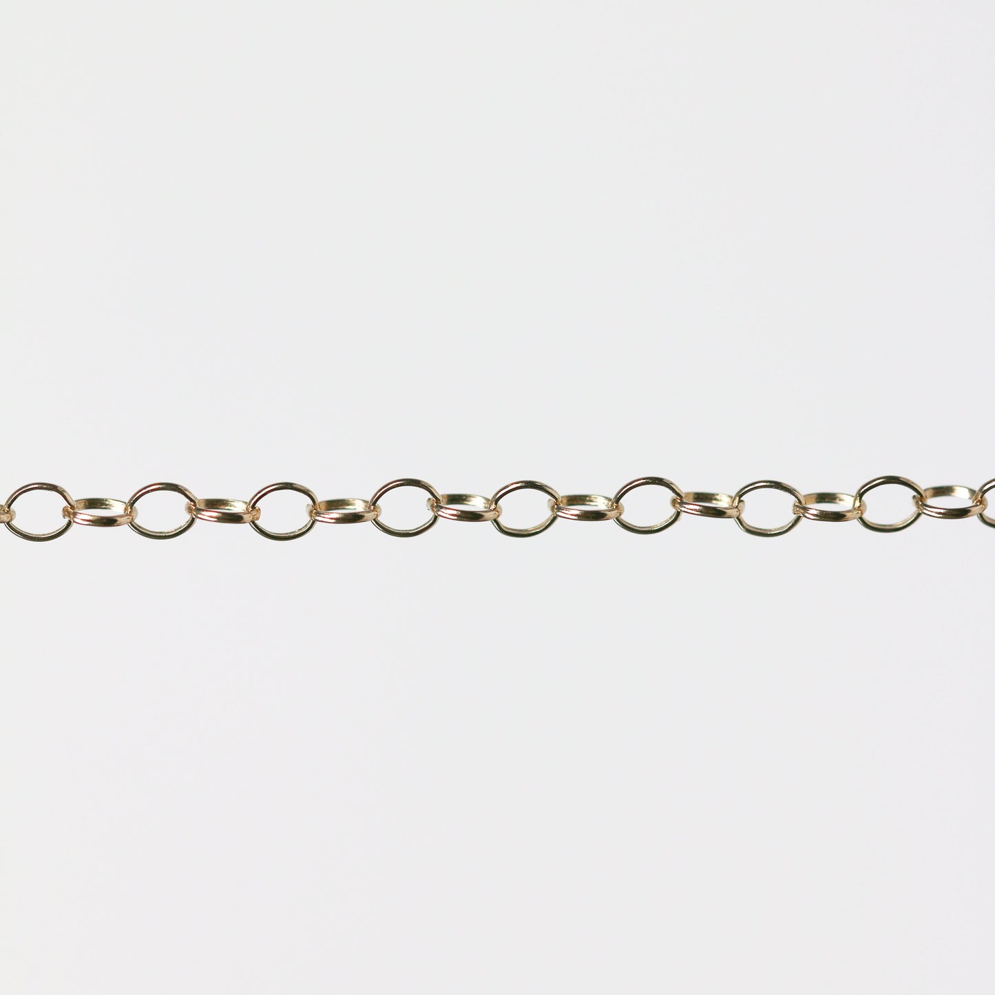 Lucy Permanent Jewelry Chain, Belcher Design, Round Links, Available in Gold Options and Silver