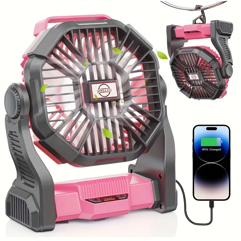 10400mAh Rechargeable Oscillating Fan for Permanent Jewelry Pop-Ups