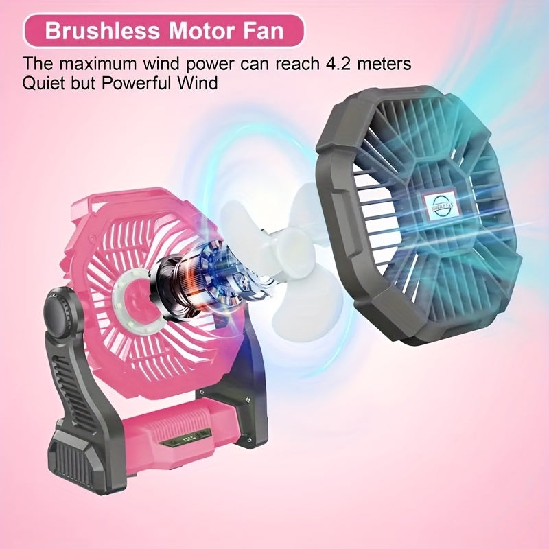 10400mAh Rechargeable Oscillating Fan for Permanent Jewelry Pop-Ups
