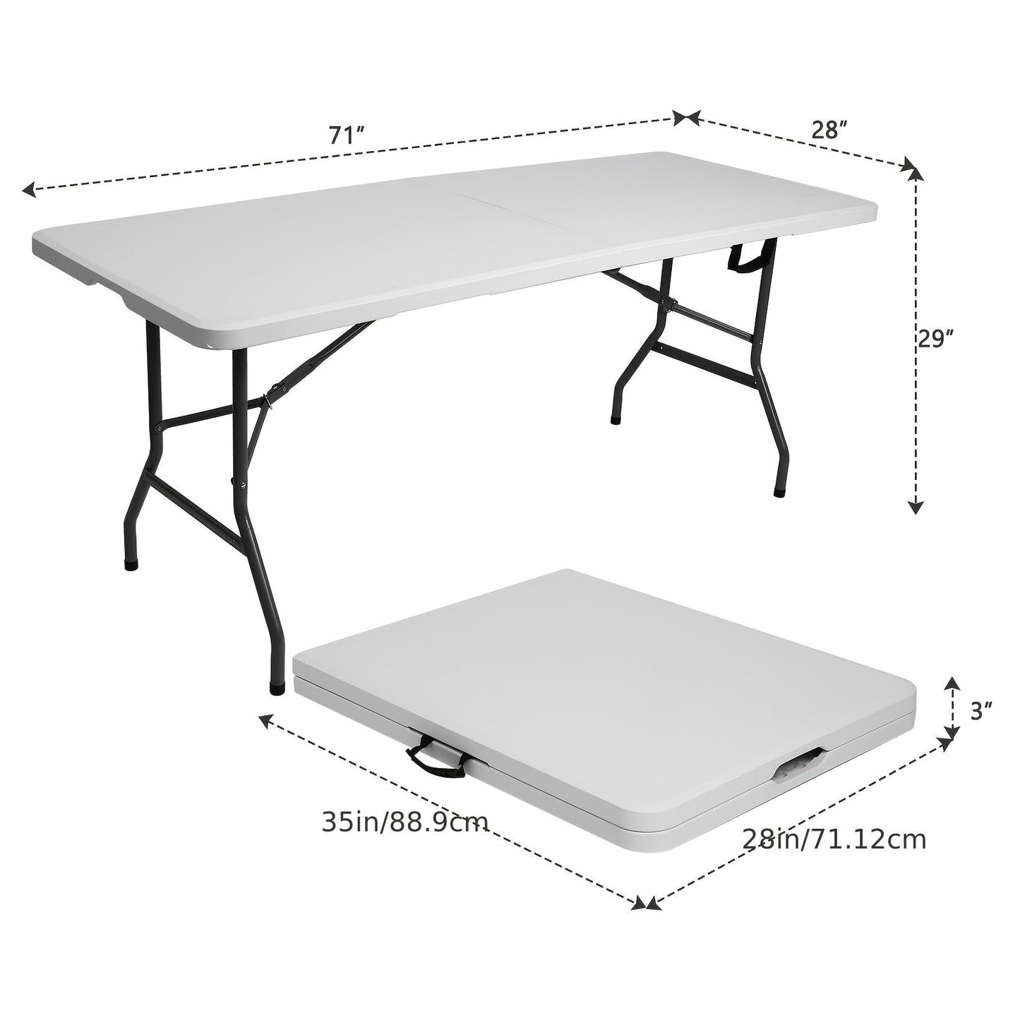 Permanent Jewelry Vendor Folding Table in 2.5ft, 4ft, 6ft or 8ft