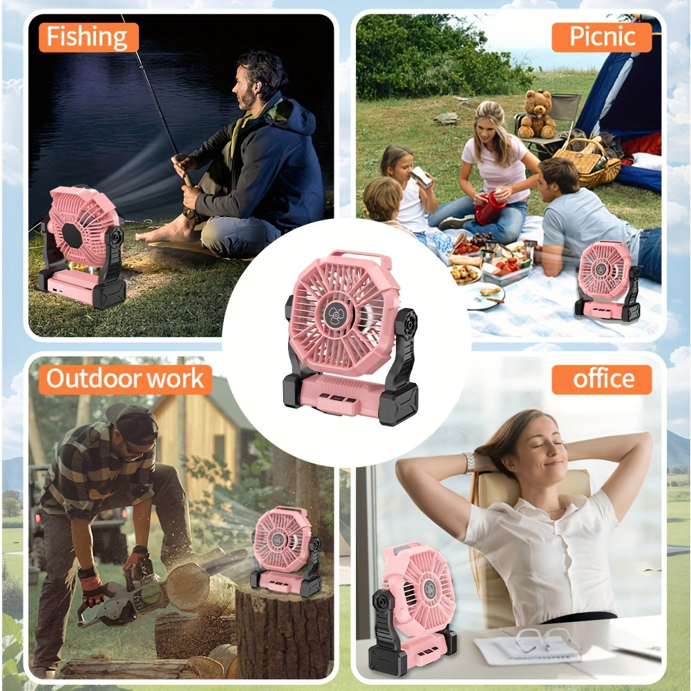 10400mAh Rechargeable Oscillating Fan for Permanent Jewelry Pop-Ups
