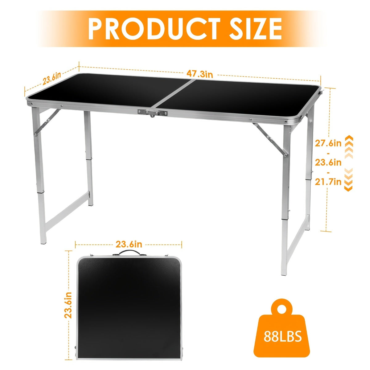 Permanent Jewelry Vendor Folding Table in 2.5ft, 4ft, 6ft or 8ft