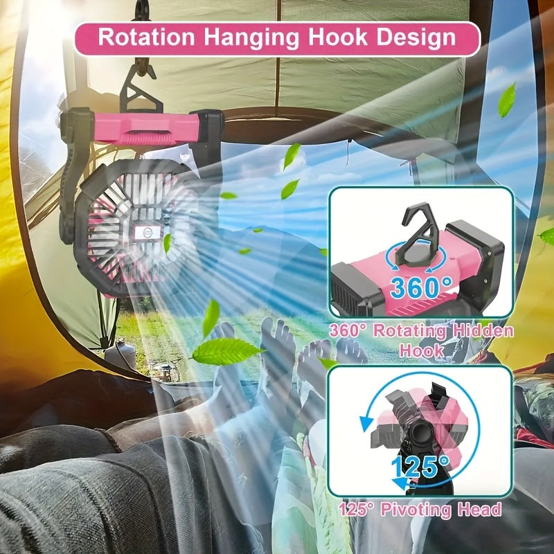 10400mAh Rechargeable Oscillating Fan for Permanent Jewelry Pop-Ups
