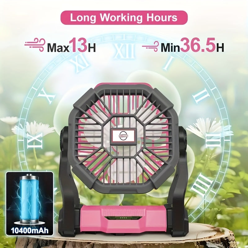 10400mAh Rechargeable Oscillating Fan for Permanent Jewelry Pop-Ups
