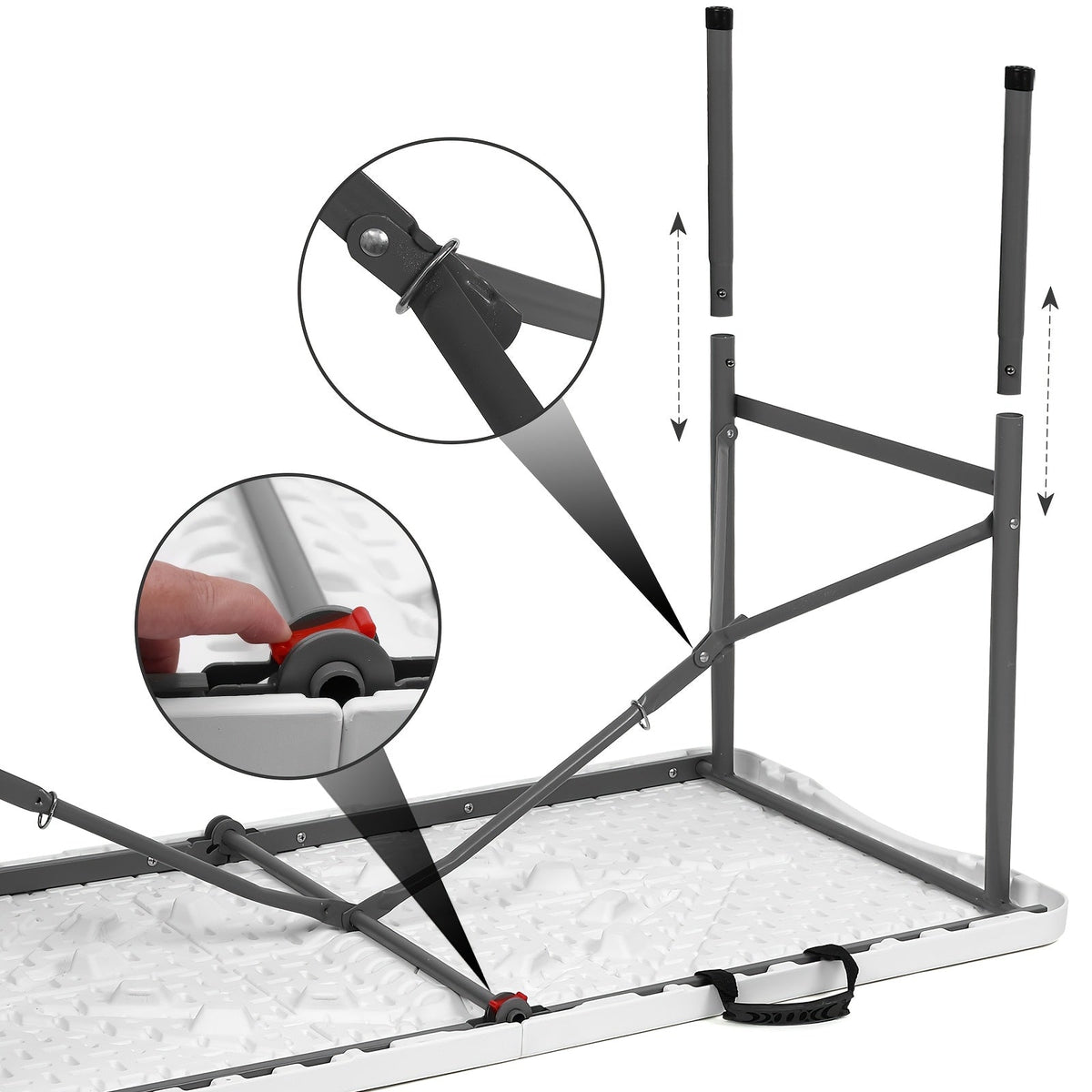Permanent Jewelry Vendor Folding Table in 2.5ft, 4ft, 6ft or 8ft