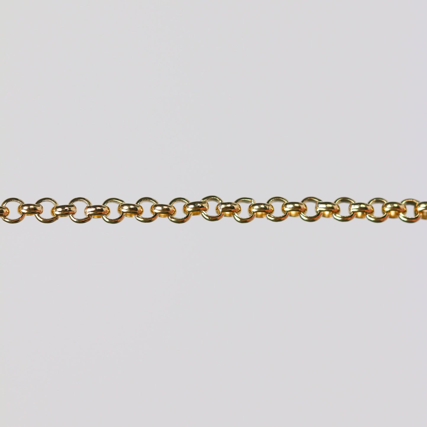 Nicole Permanent Jewelry Chain, Rolo Design, Uniform Round Links, Available in Gold Filled and Silver