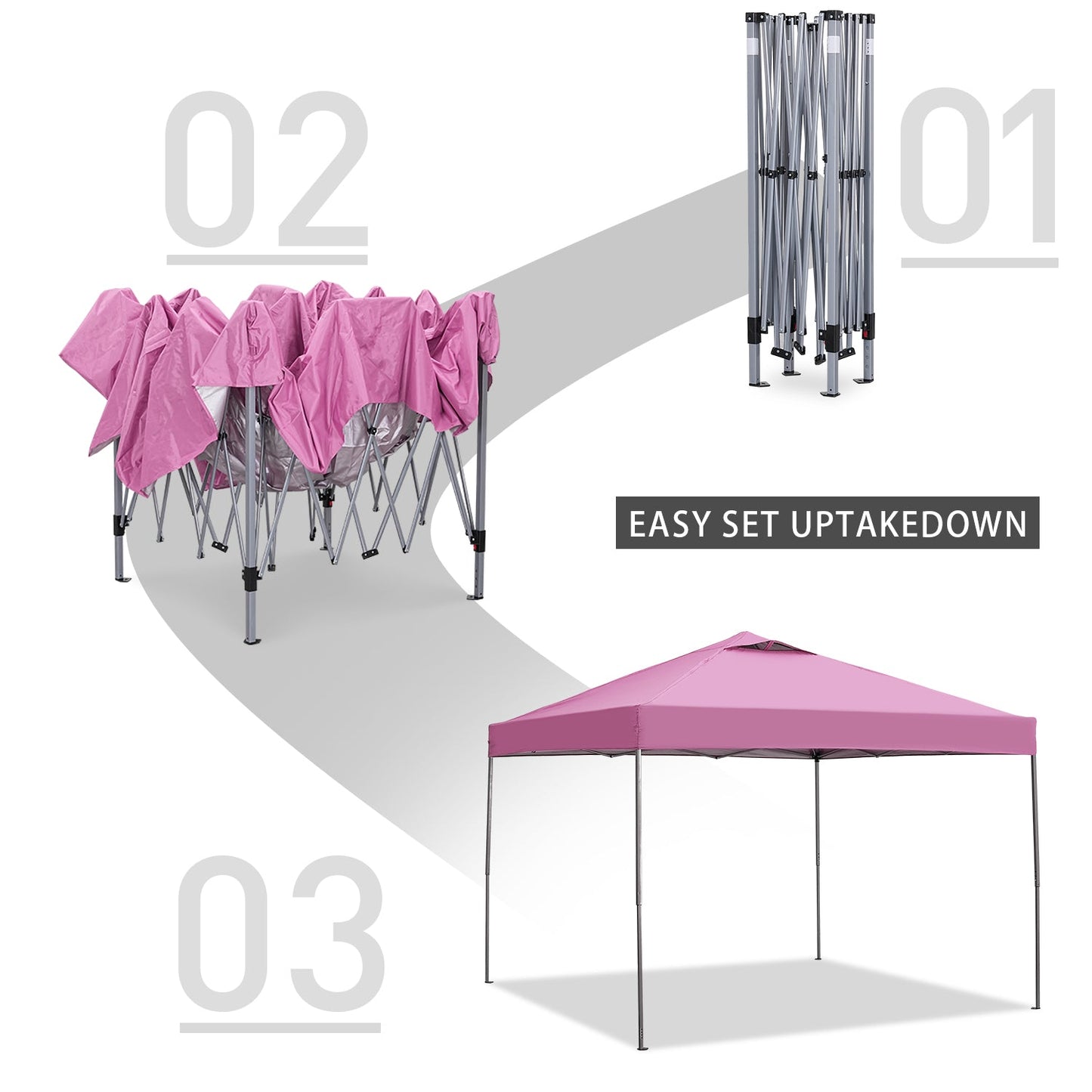Pink Pop Up Canopy Tent for Permanent Jewelry Markets and Events