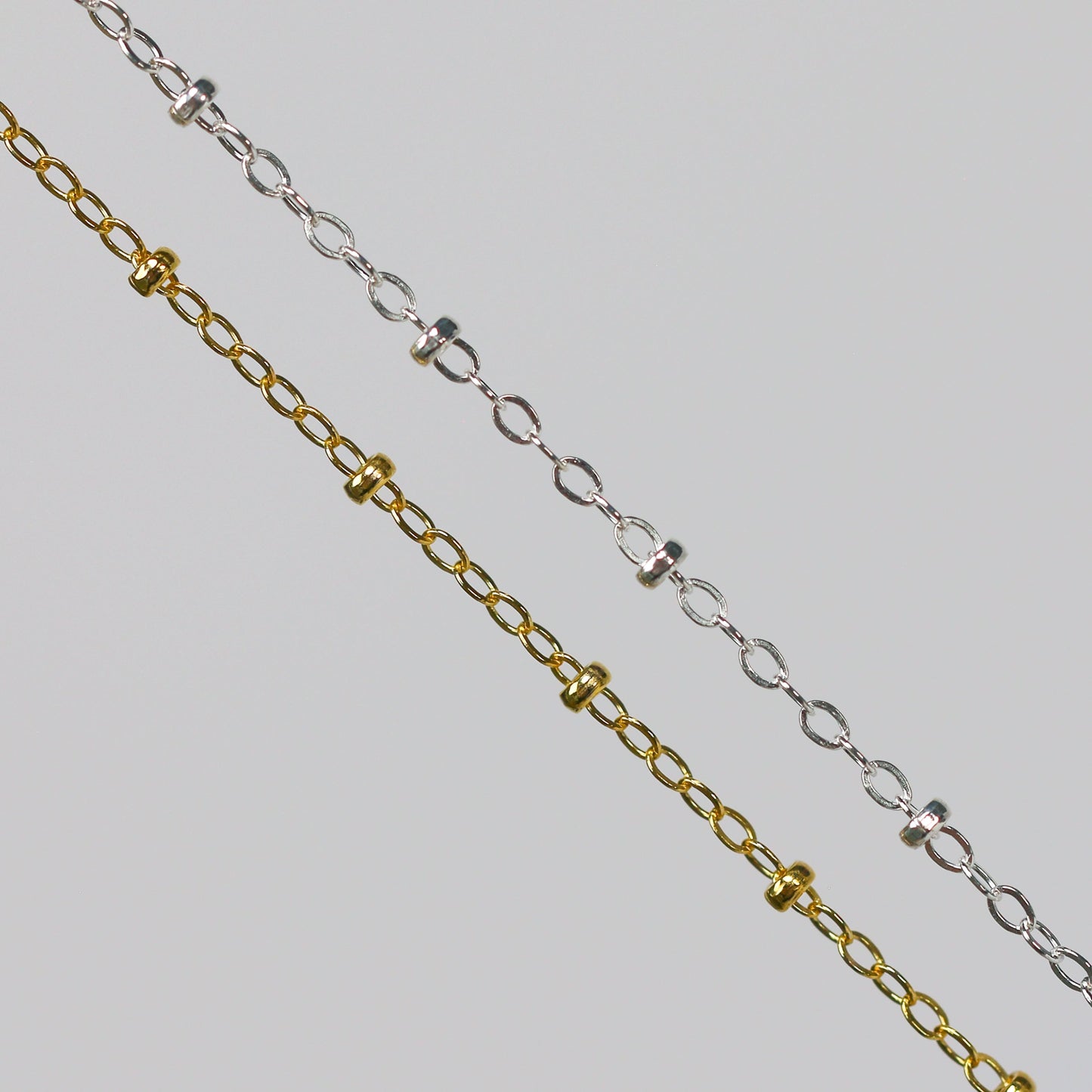 Paisley Permanent Jewelry Chain, Flat Cable Design, Oval Links, Available in Gold Filled and Sterling Silver