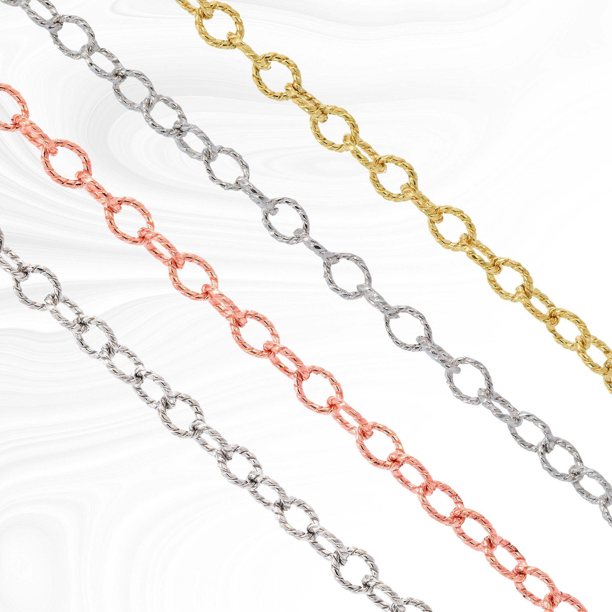 Ruby Permanent Jewelry Chain, Cable Design, Large Open Links, Availabl ...