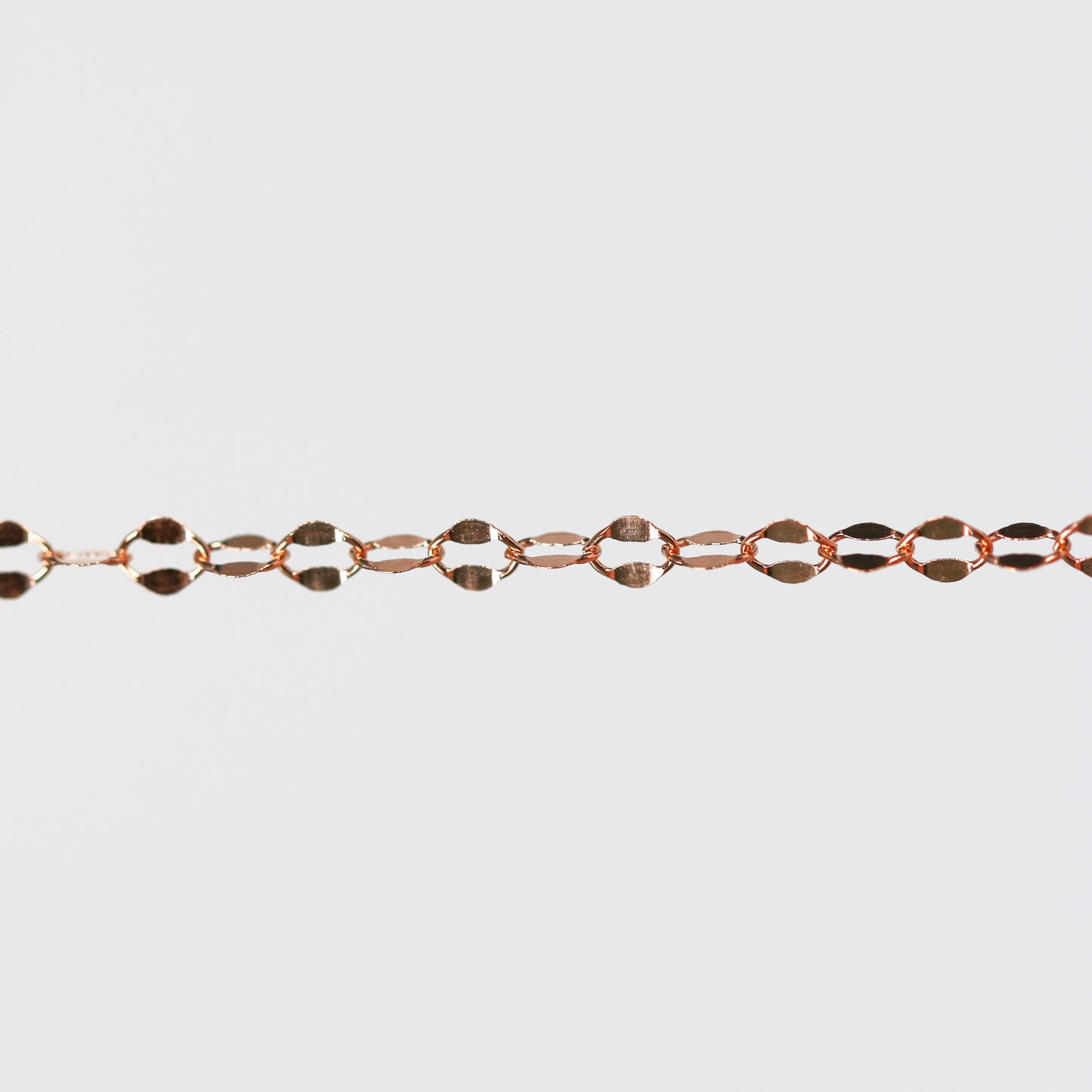 Robyn Permanent Jewelry Chain, Dapped Cable Design, Oval Links, Available in Gold Options